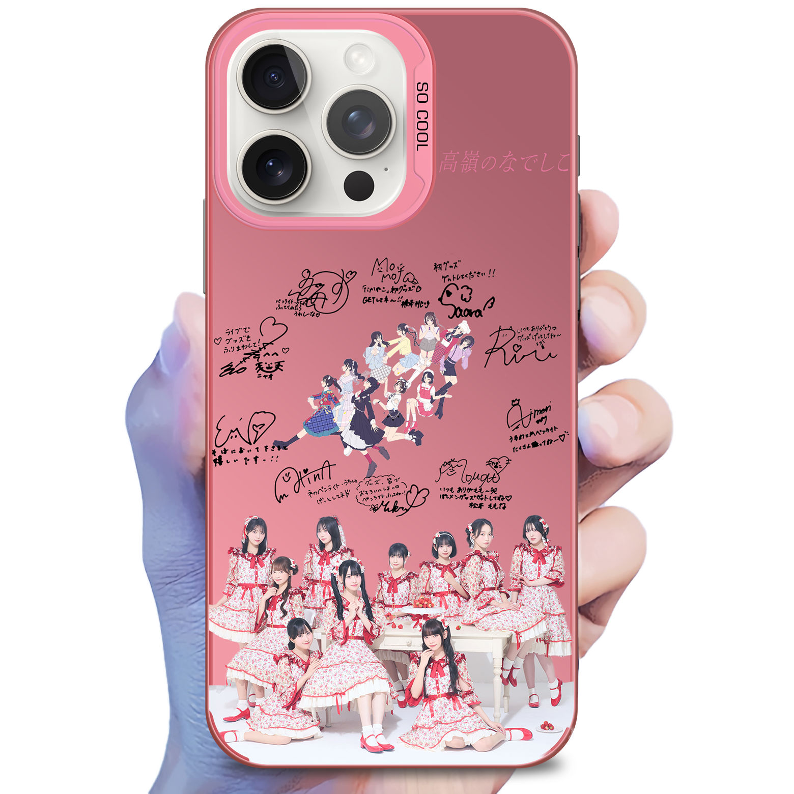 ミラースマホケース-ピンク【高嶺のなでしこ/見上げるたびに、恋をする。】