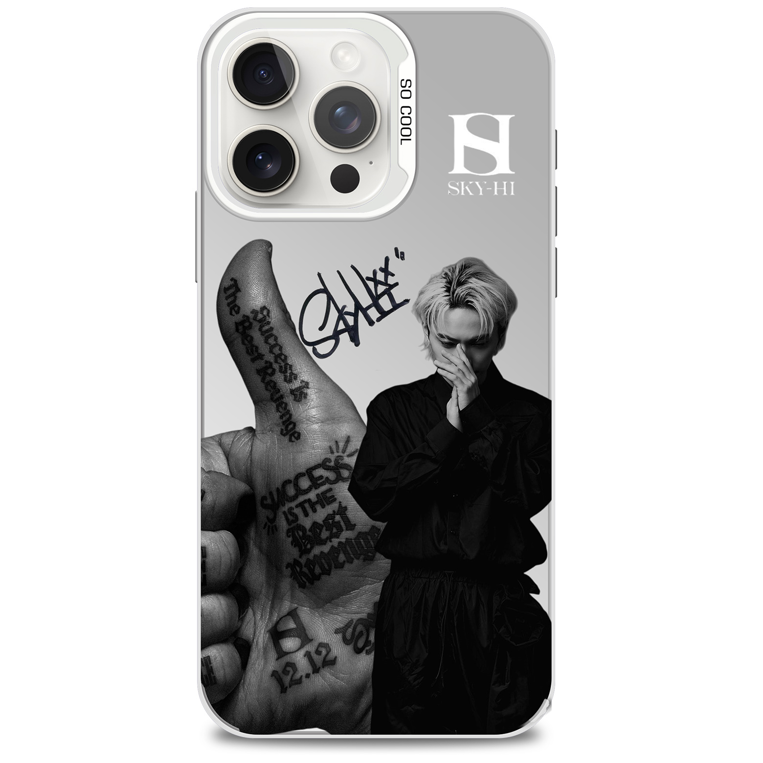 ミラースマホケース-銀【SKY‑HI/Success Is The Best Revenge】