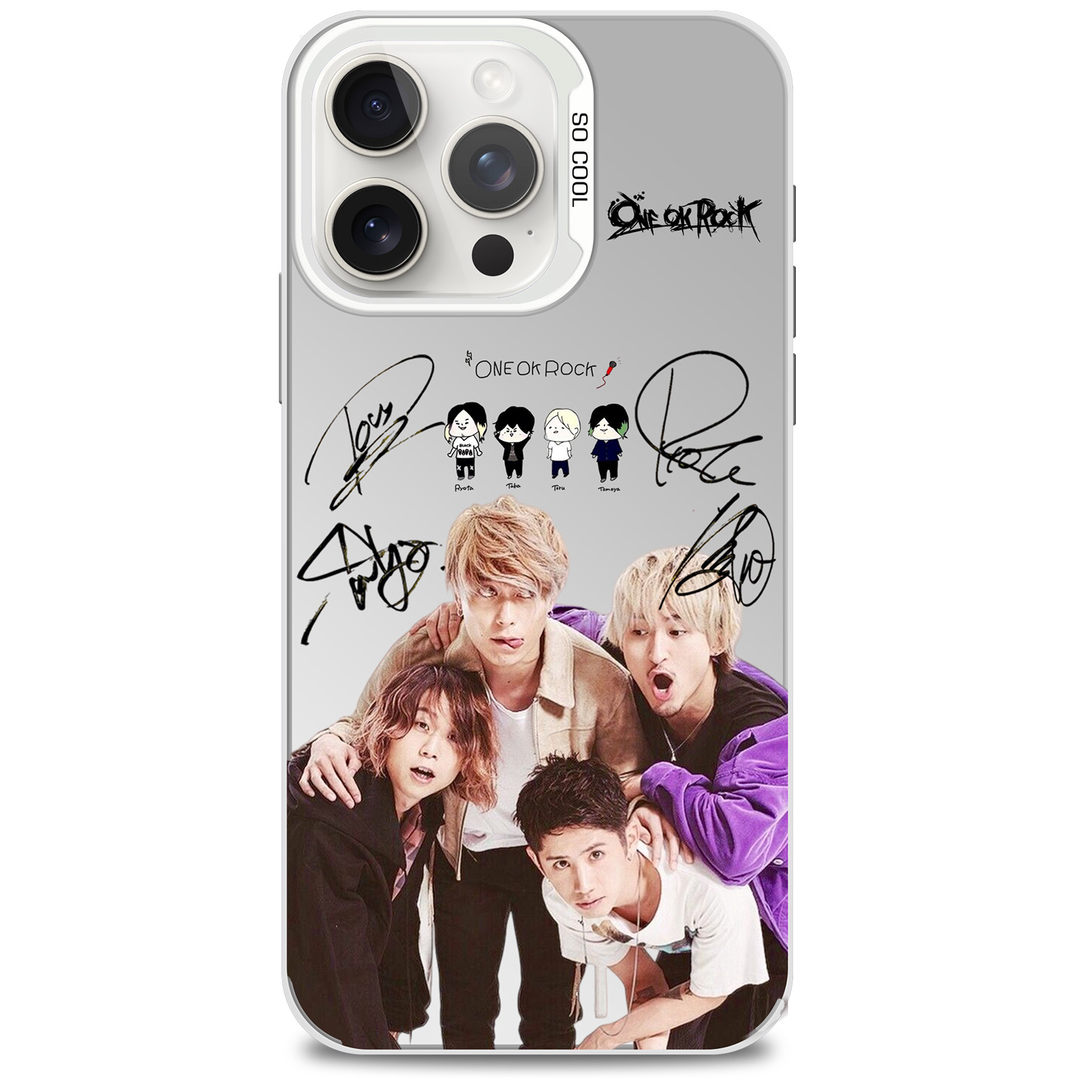 ミラースマホケース-銀【ONE OK ROCK】-B