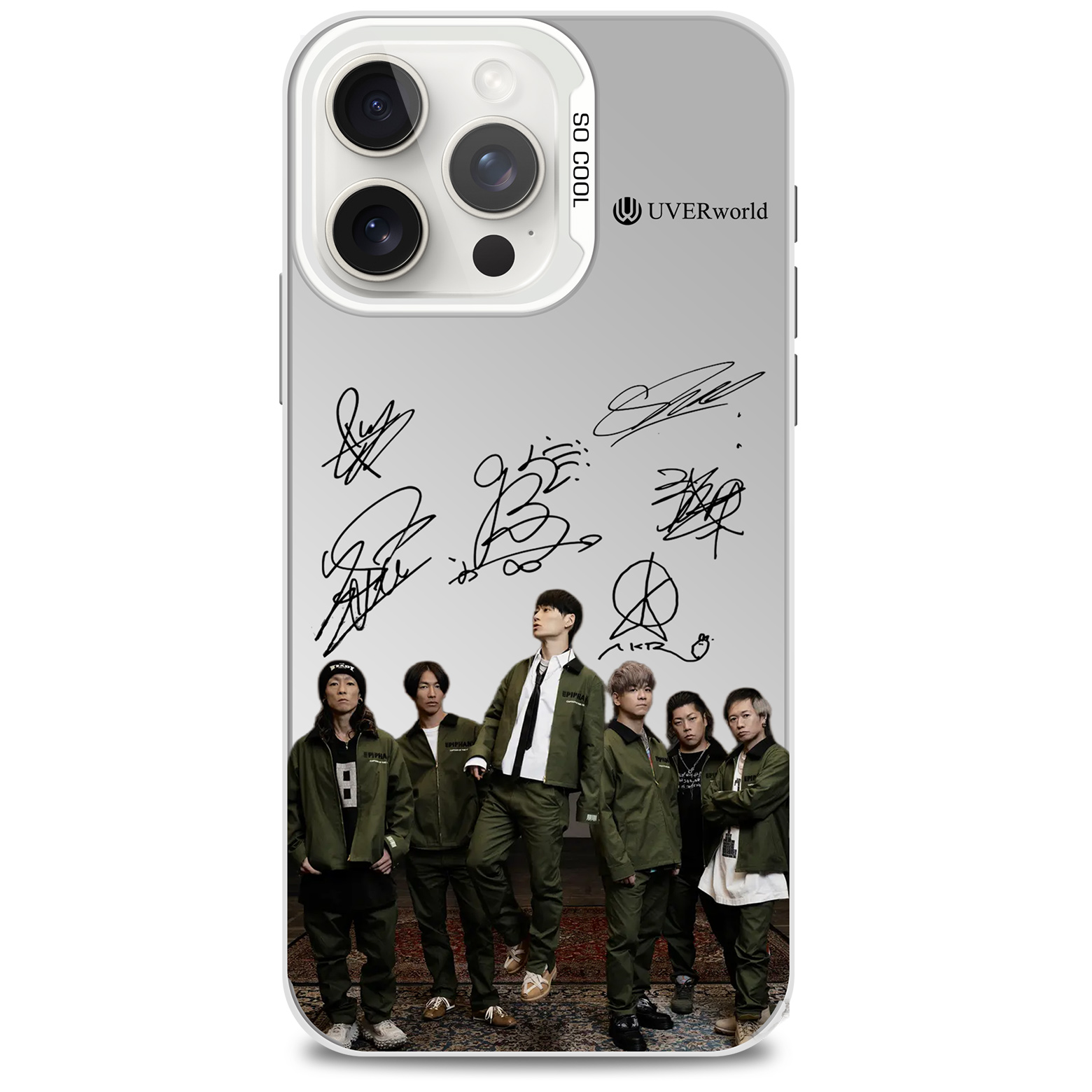 ミラースマホケース-銀【UVERworld】