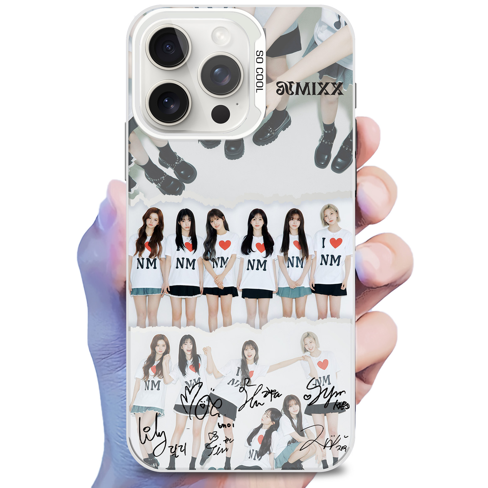 ミラースマホケース-銀【NMIXX/I❤️NM】