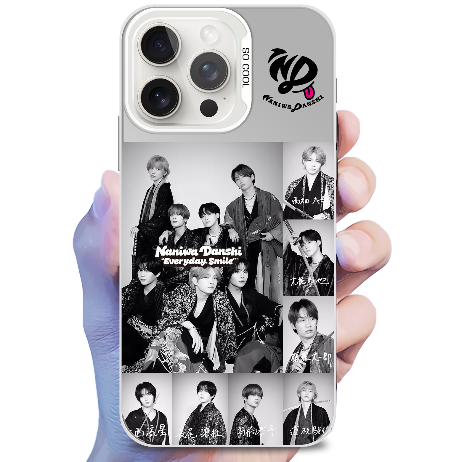 ミラースマホケース-銀【なにわ男子/Never Romantic】-B