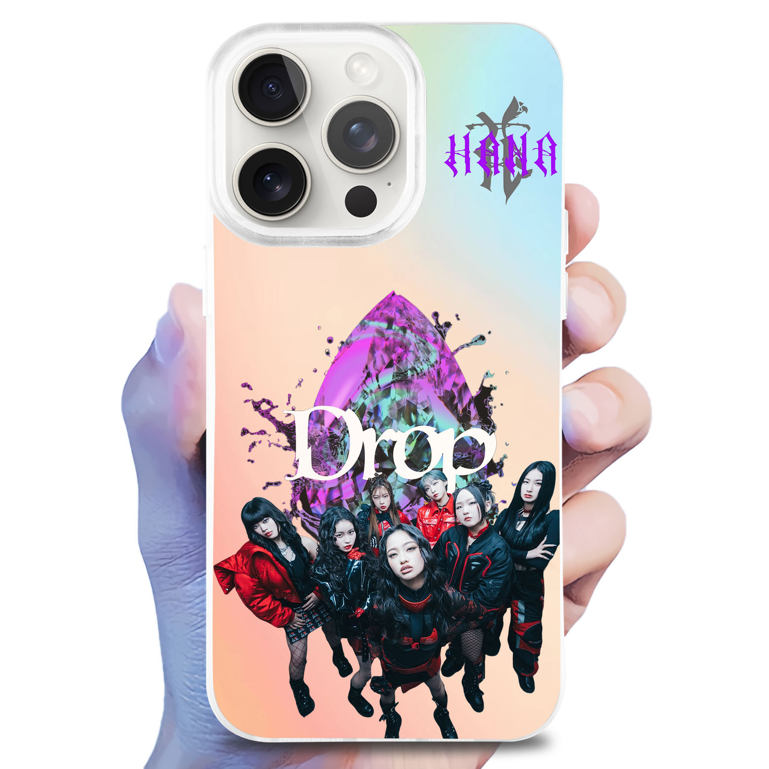 レーザーグラデーションスマートフォンケース【HANA/DROP】-YITOTO™推し活がもっと楽しくなる