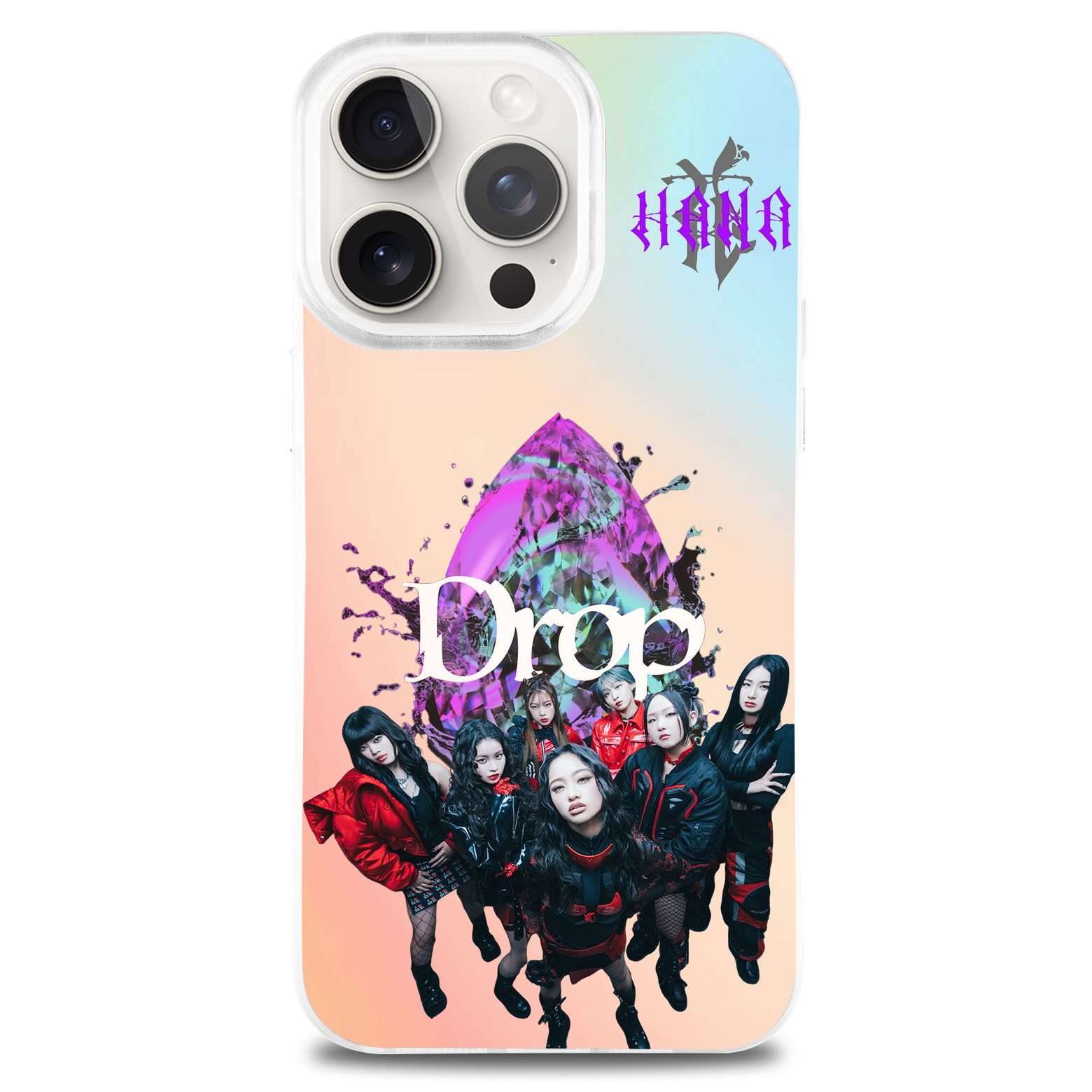 レーザーグラデーションスマートフォンケース【HANA/DROP】-YITOTO™推し活がもっと楽しくなる