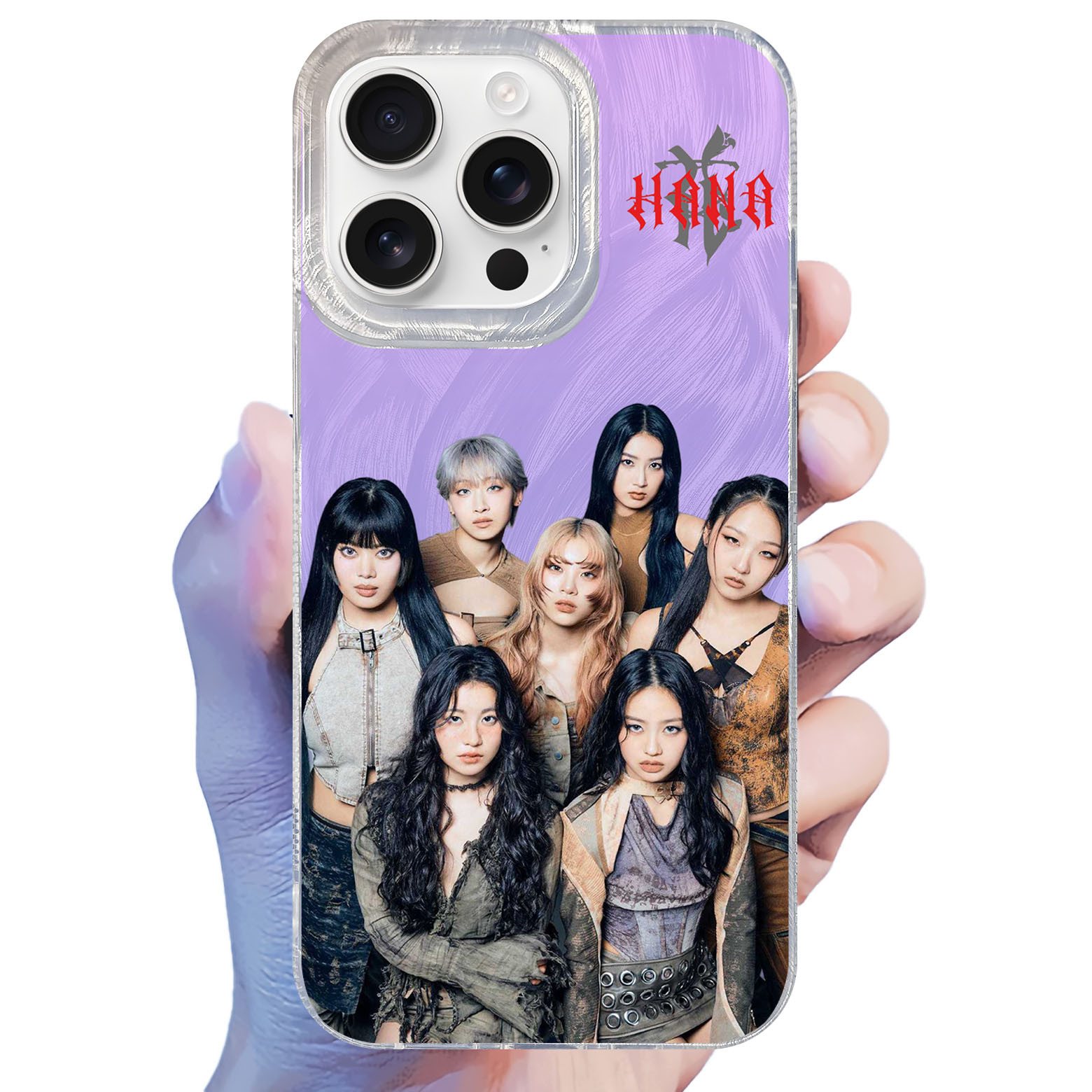 フェザーテクスチャーレーザーグラデーションスマートフォンケース【HANA/ROSE】-YITOTO™推し活がもっと楽しくなる