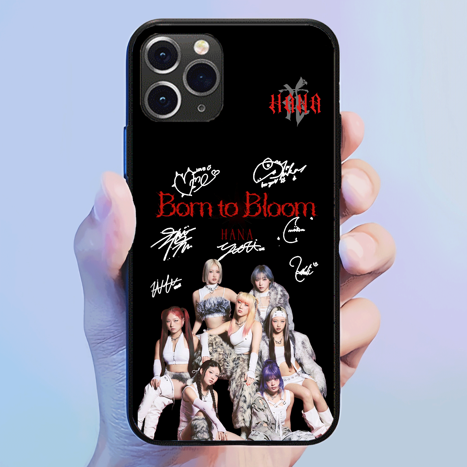 発光するスマートフォンケース 【HANA/NON STOP】-B