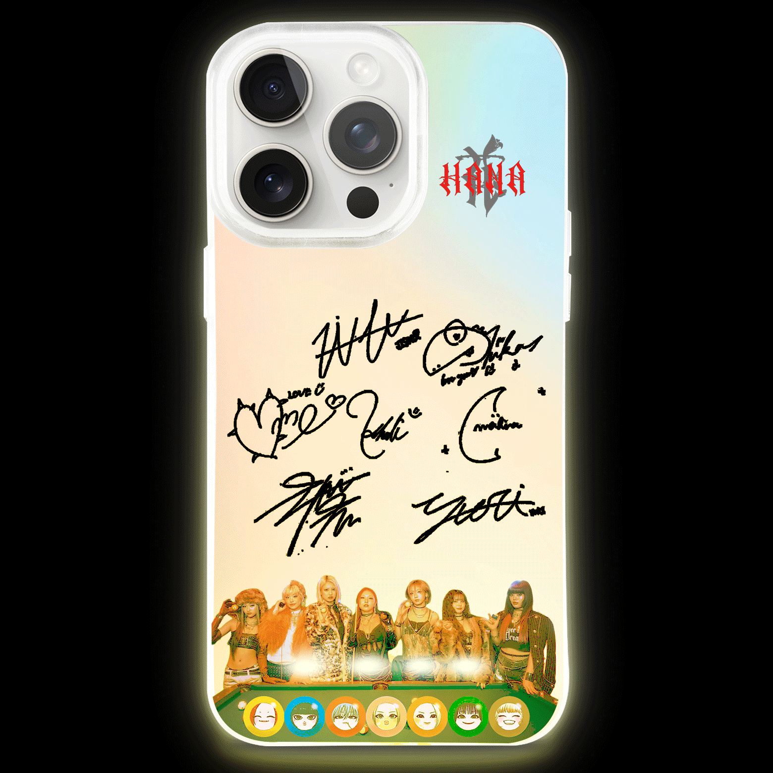 ボトム発光デザイン スマホケース【HANA】