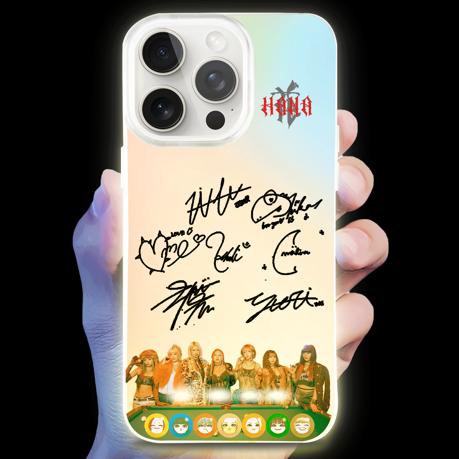 ボトム発光デザイン スマホケース【HANA】