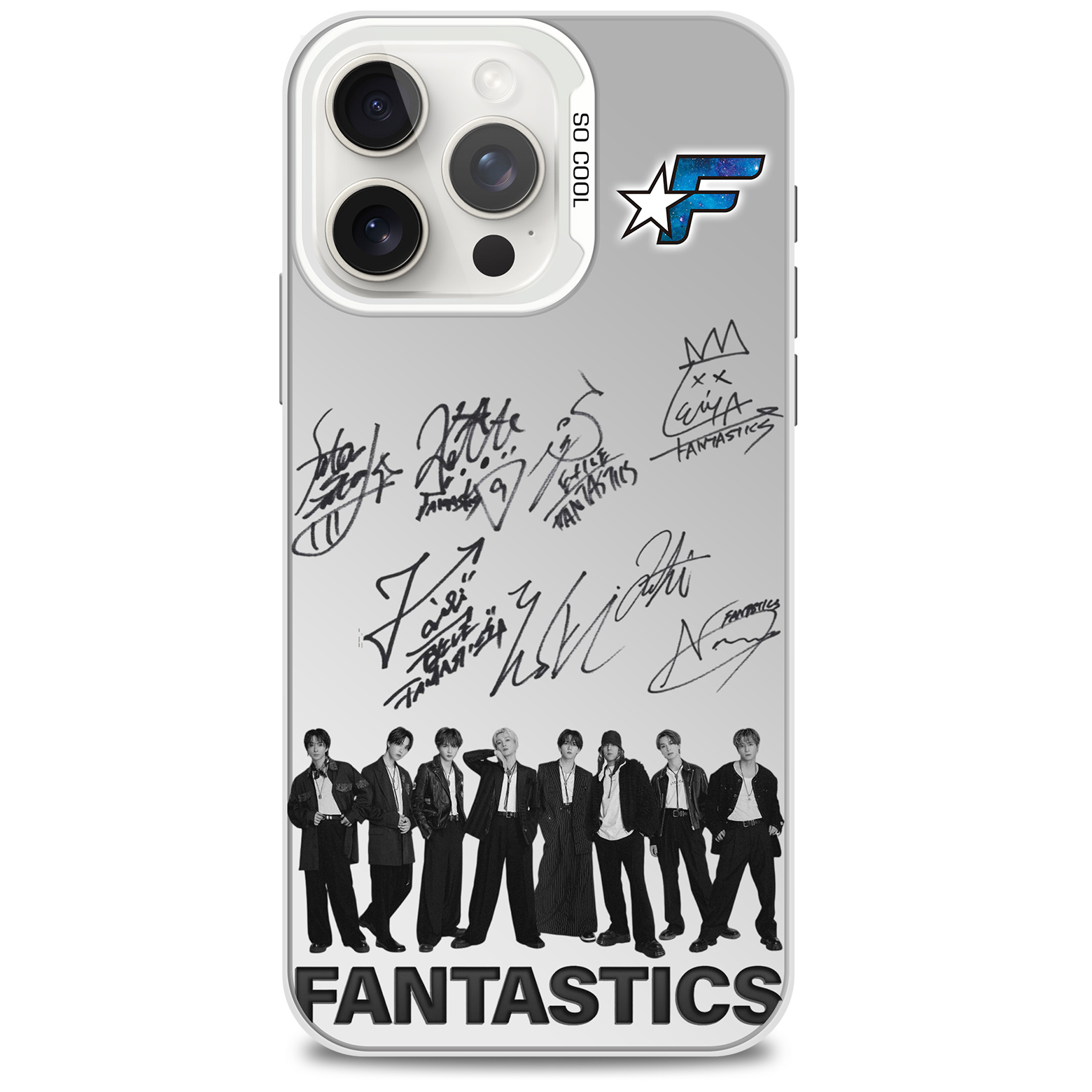 ミラースマホケース-銀【FANTASTICS】