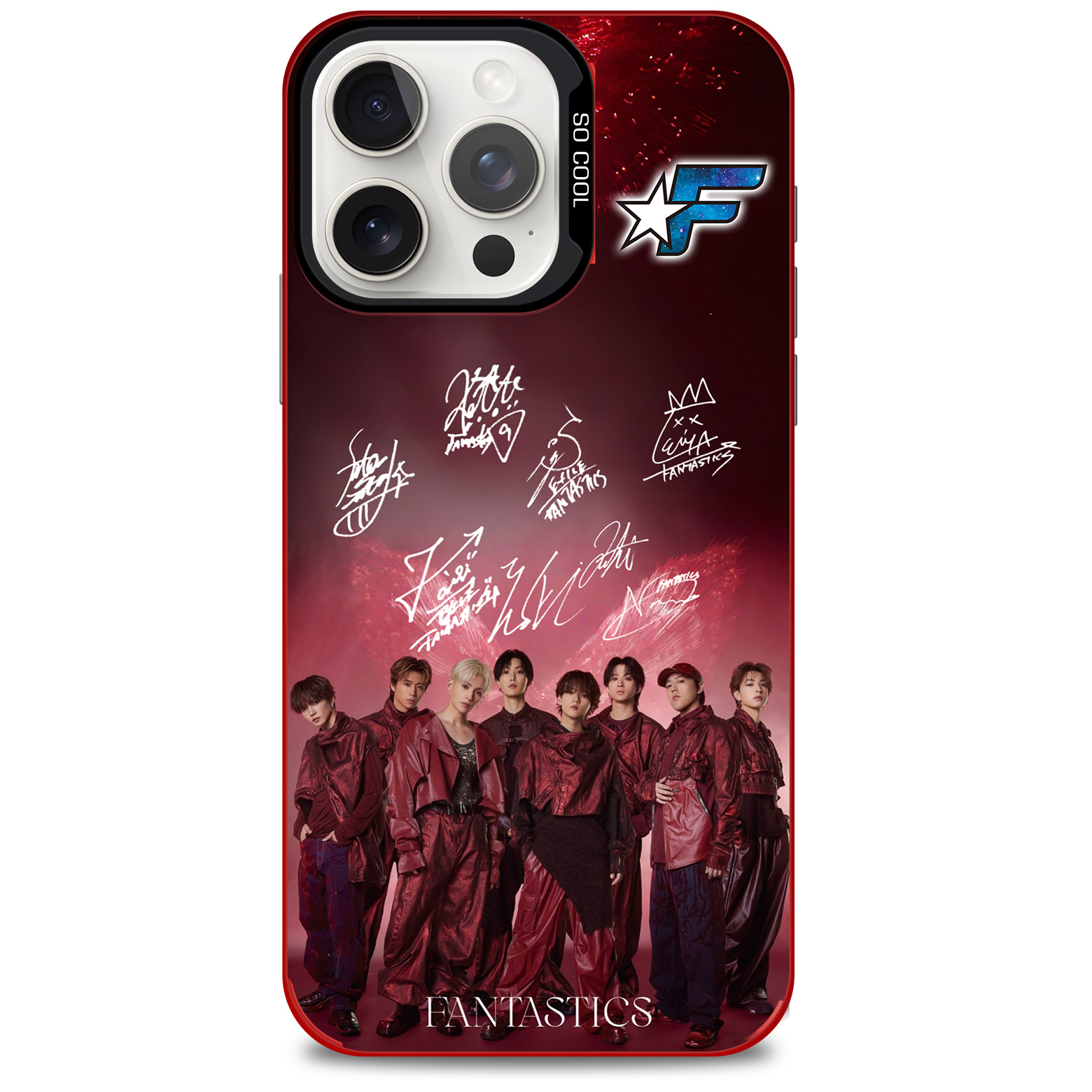 ミラースマホケース-赤【FANTASTICS/ずっとずっと】