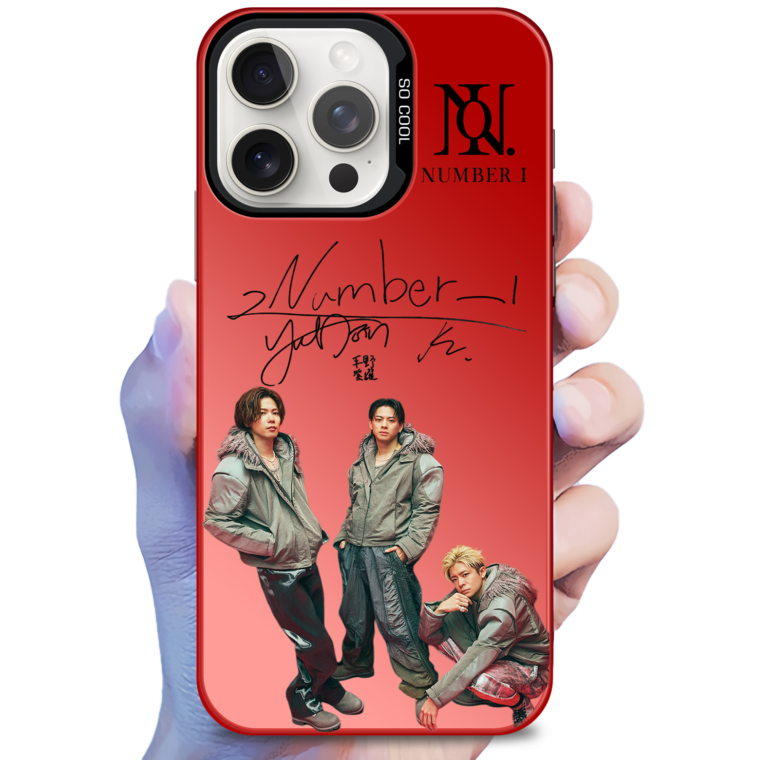 ミラースマホケース-赤【Number_i/Deluxe】