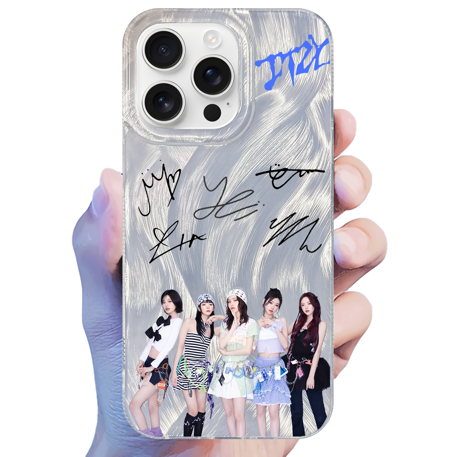 フェザーテクスチャーレーザーグラデーションスマートフォンケース【ITZY】