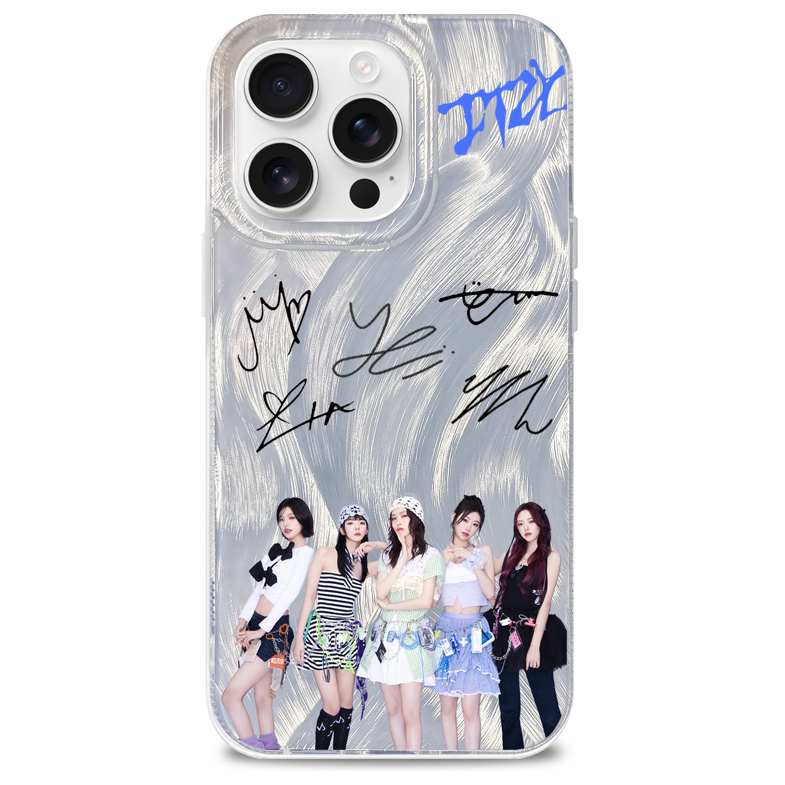 フェザーテクスチャーレーザーグラデーションスマートフォンケース【ITZY】