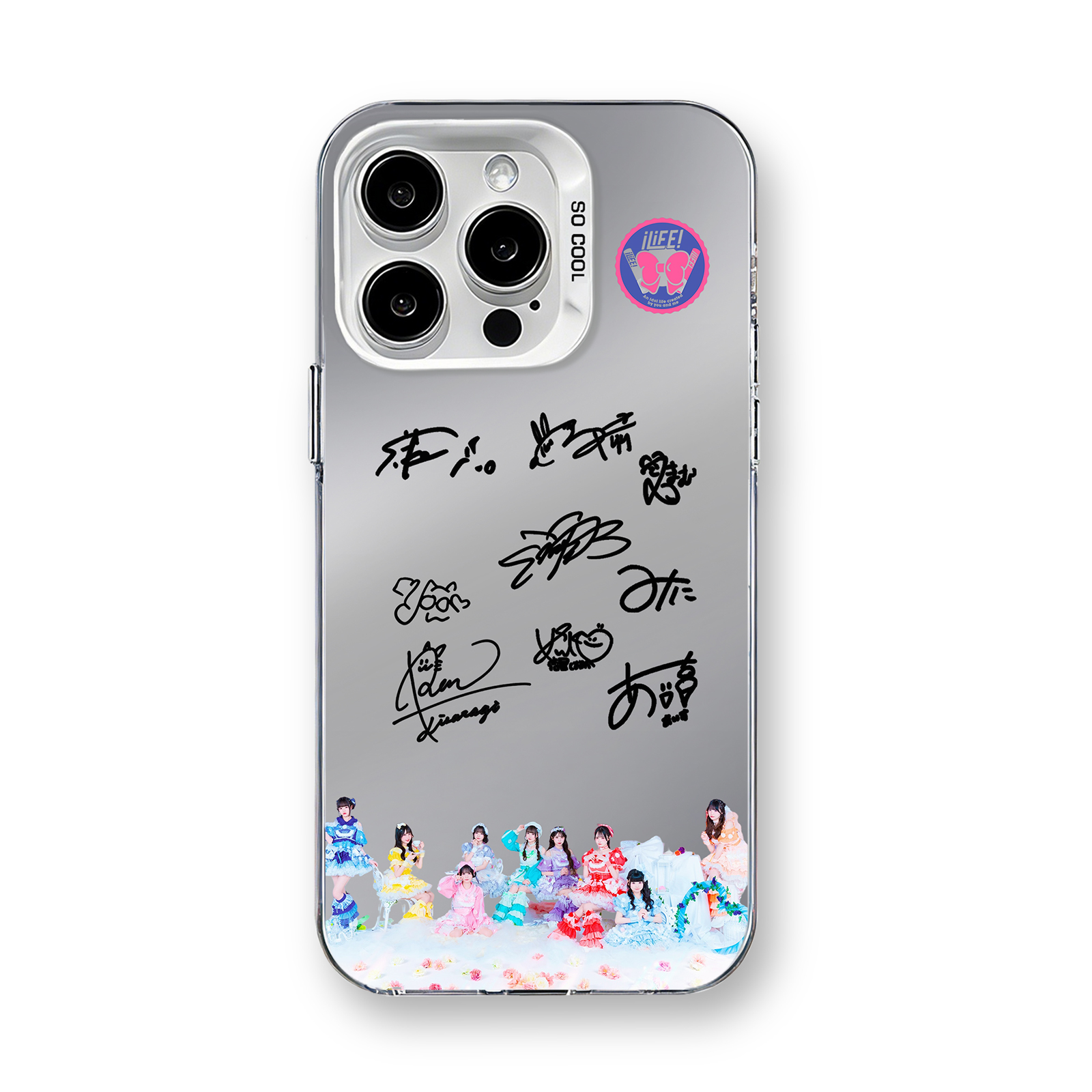 ミラースマホケース-銀【iLiFE!】