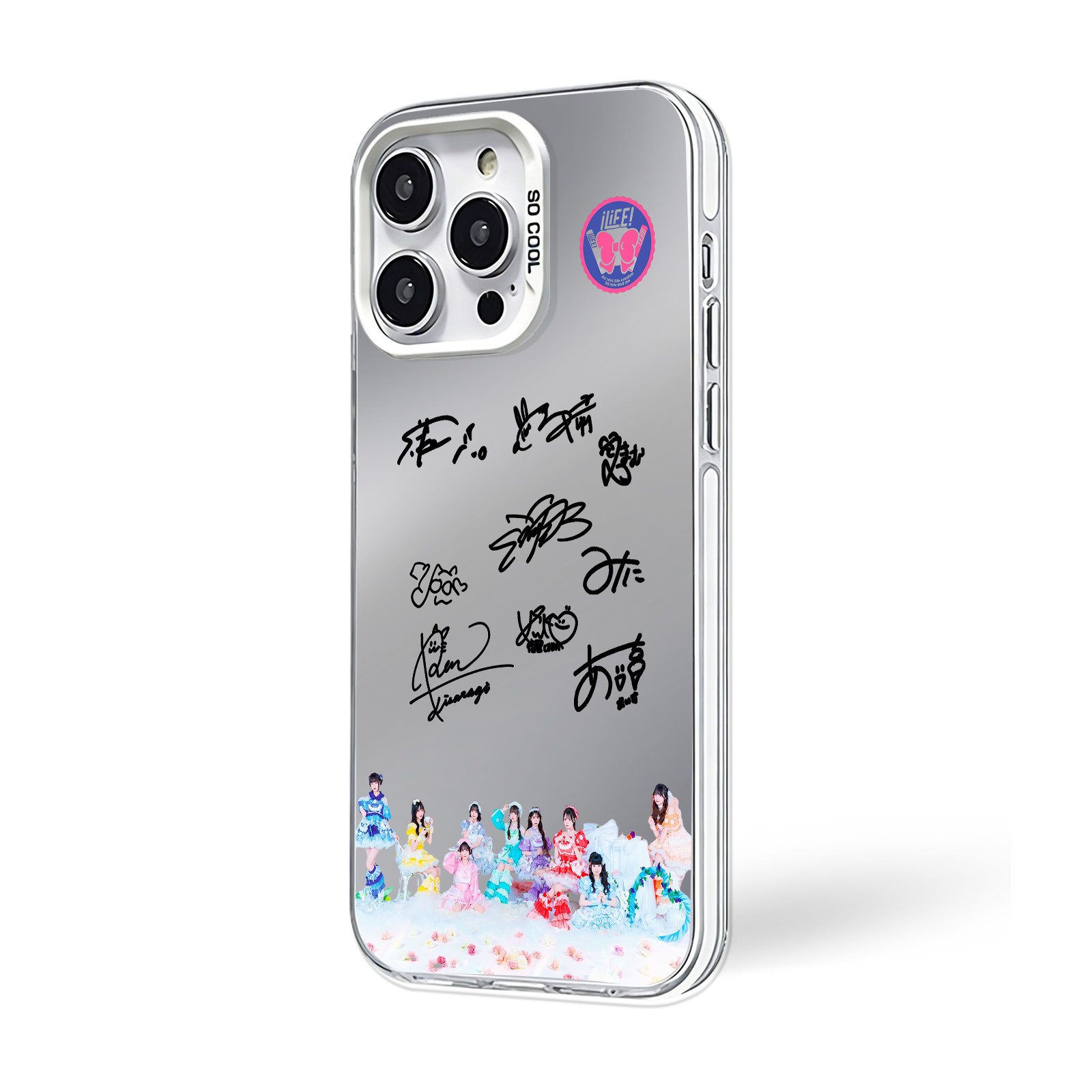 ミラースマホケース-銀【iLiFE!】