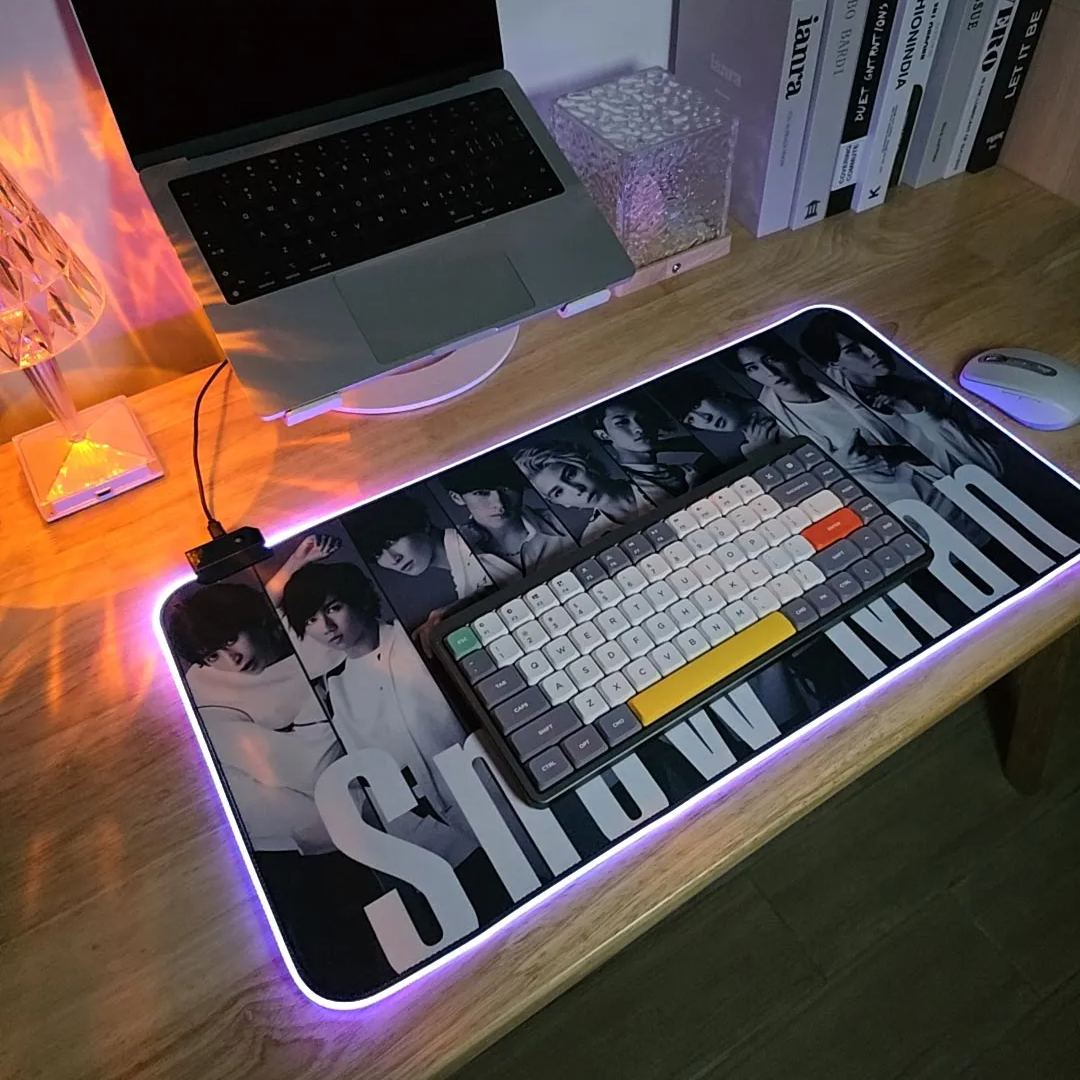 RGB発光マウスパッド 【SnowMan】