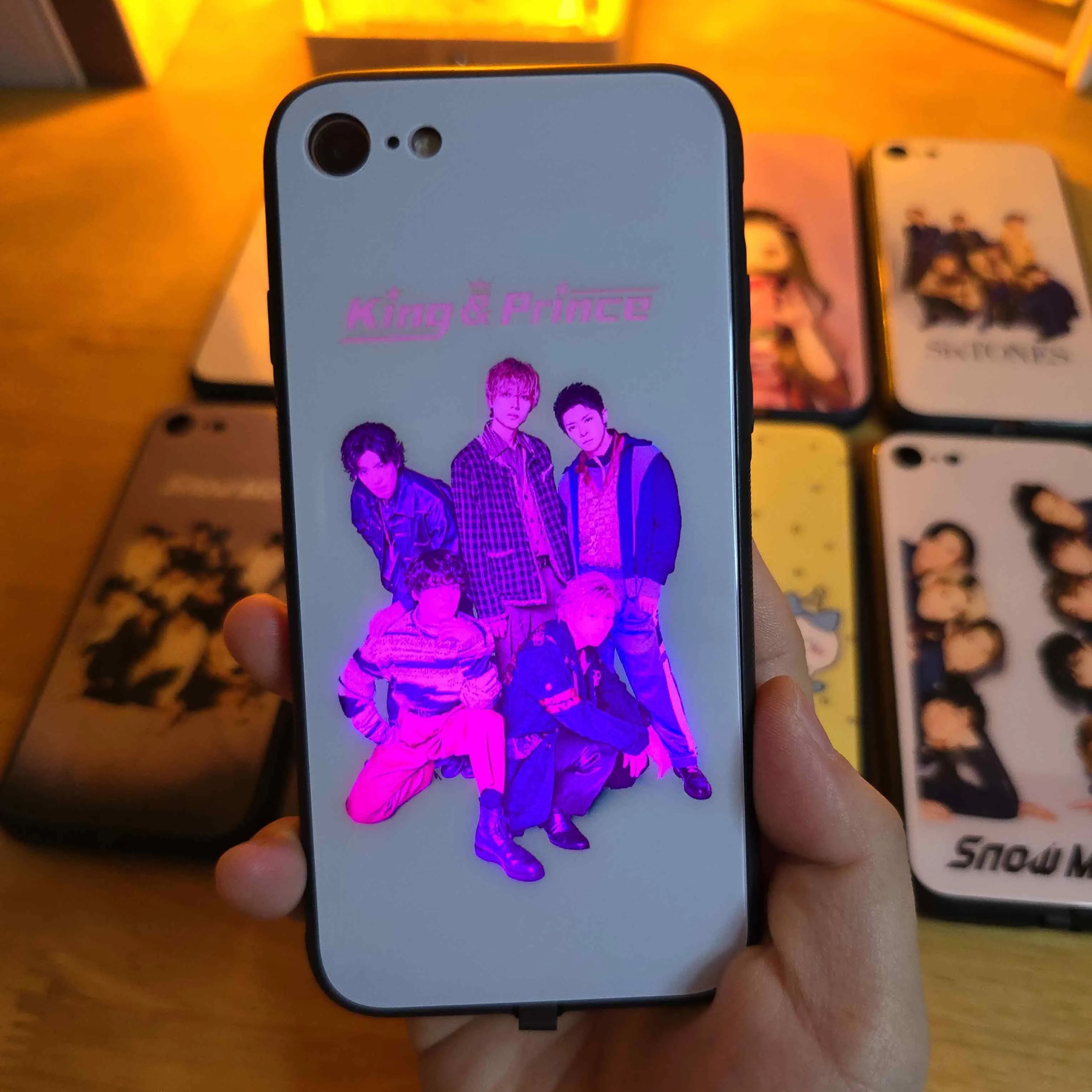 発光するスマートフォンケース 【King&Prince】2種類