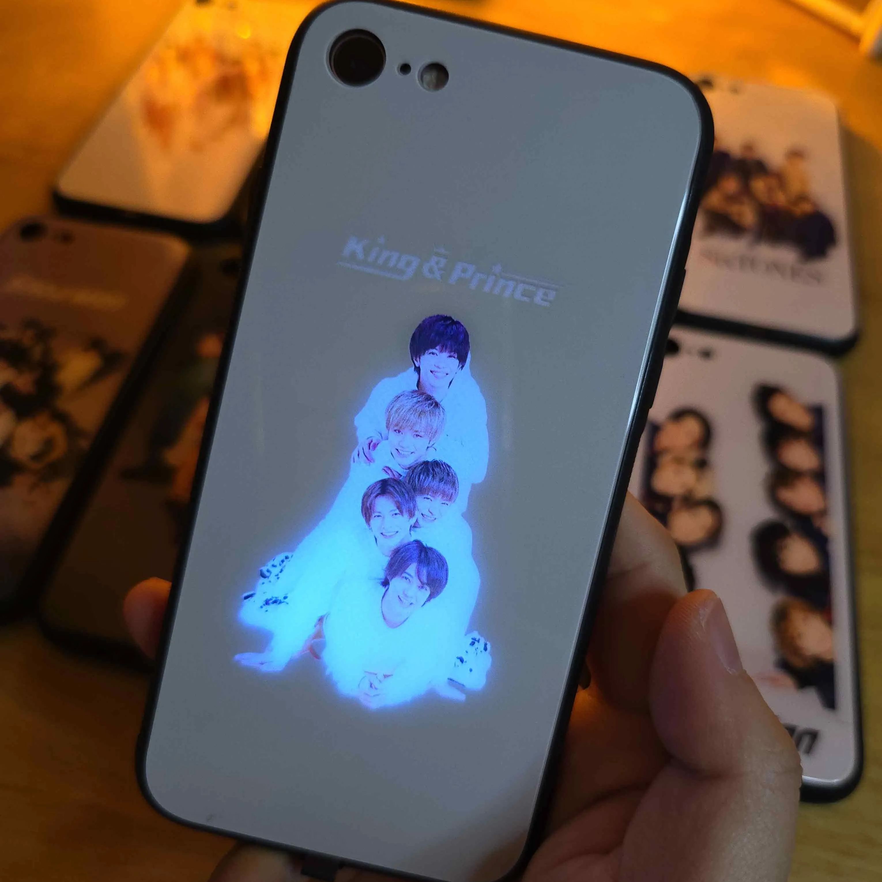 発光するスマートフォンケース 【King&Prince】2種類