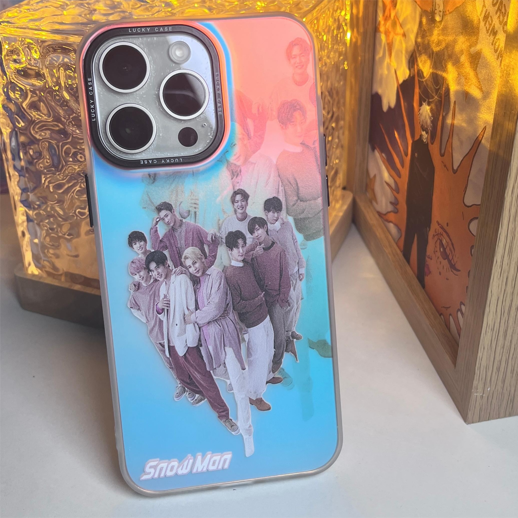 レーザーグラデーションスマートフォンケース【SnowMan】4種類