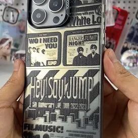 レーザーグラデーションスマートフォンケース-黒【Hey! Say! JUMP】