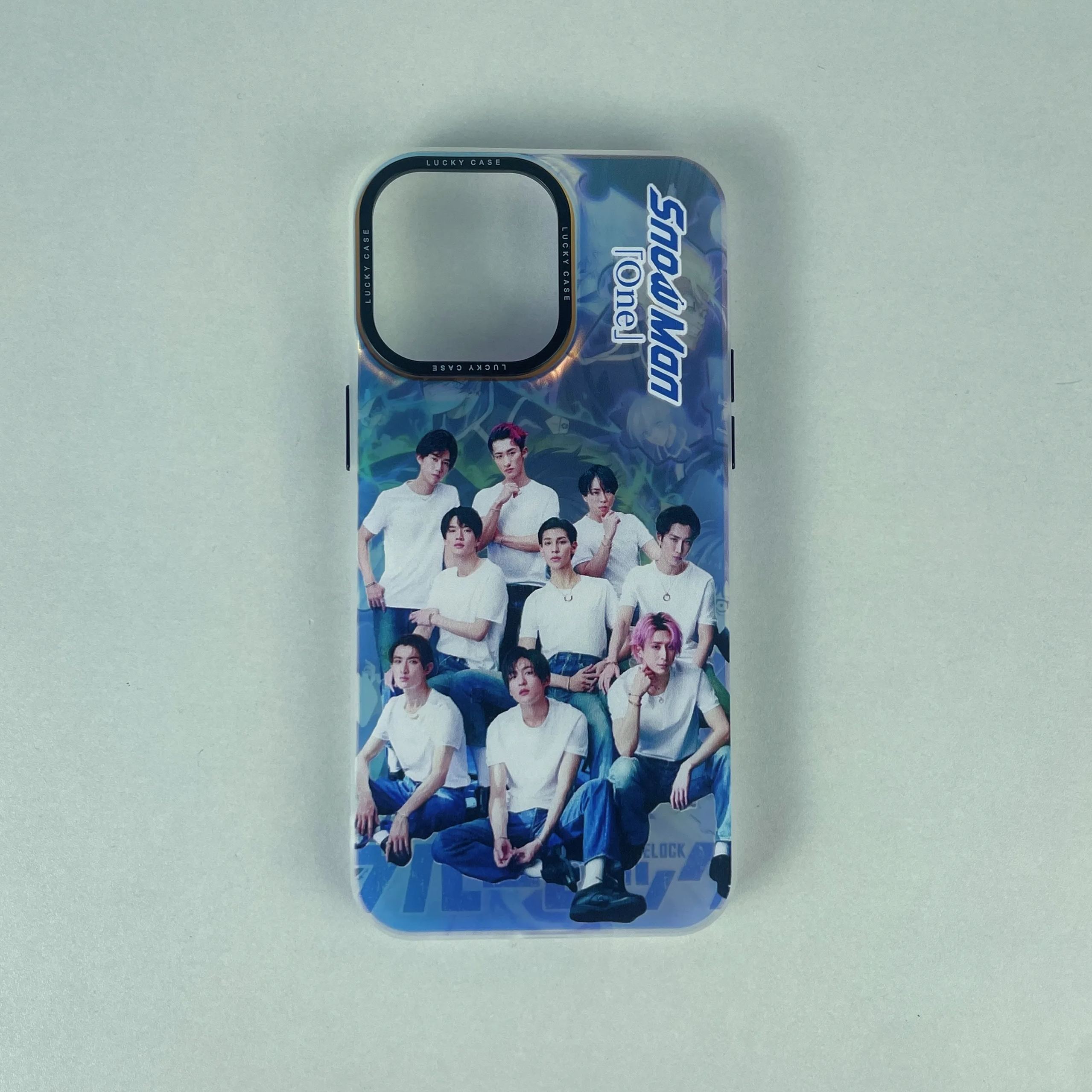 レーザーグラデーションスマートフォンケース【SnowMan/One】