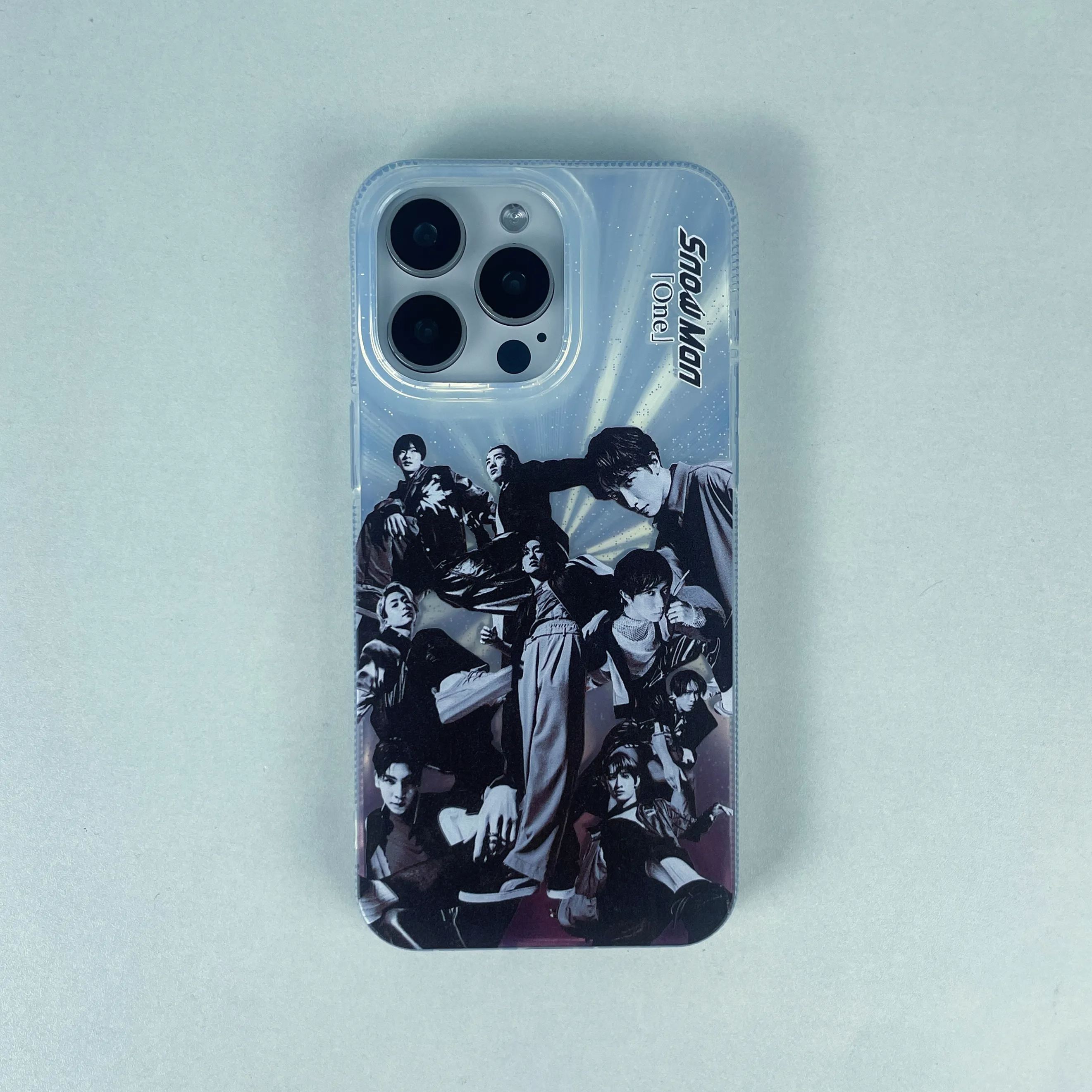 オーロラレーザーグラデーションスマートフォンケース【SnowMan/One