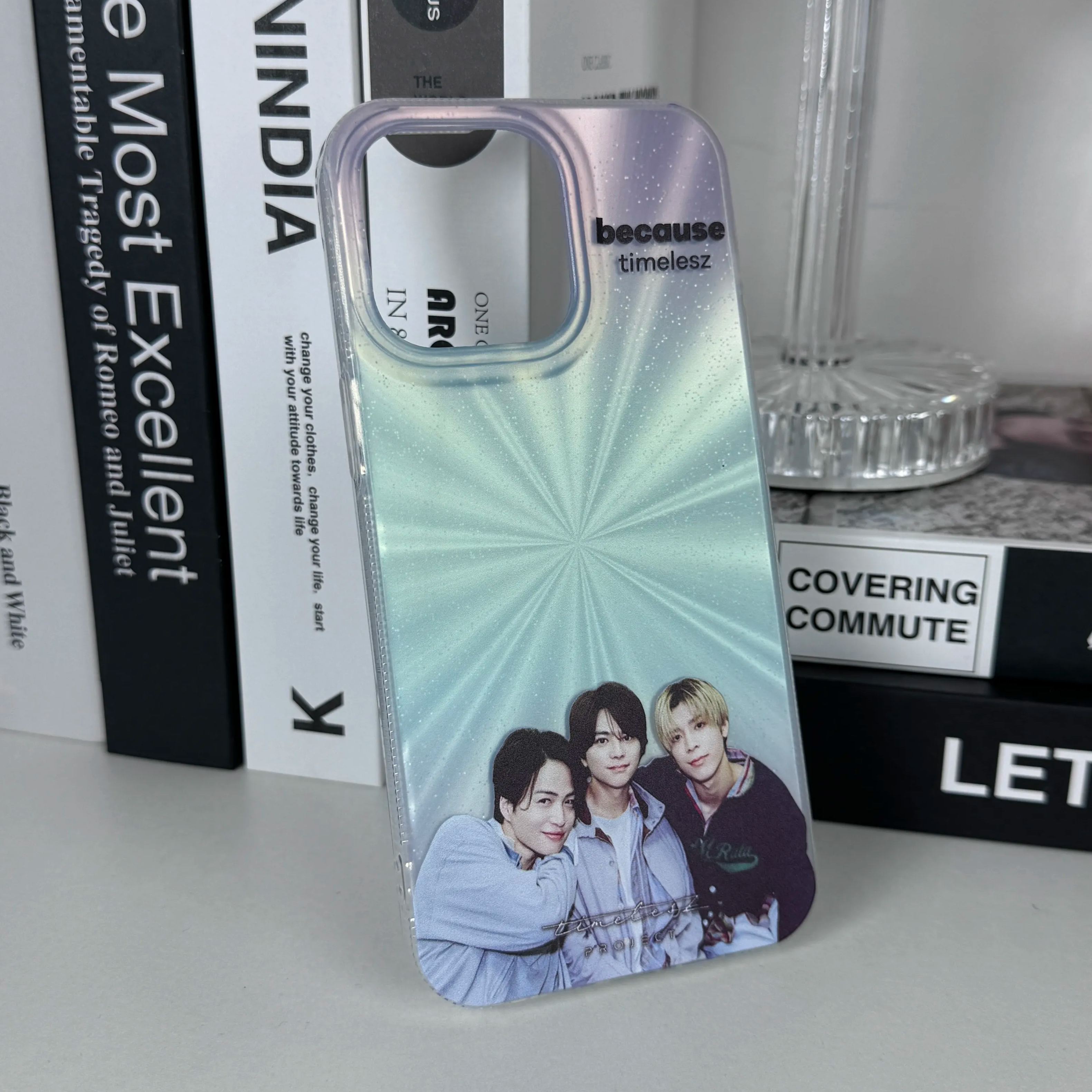 オーロラレーザーグラデーションスマートフォンケース【timelesz/because】