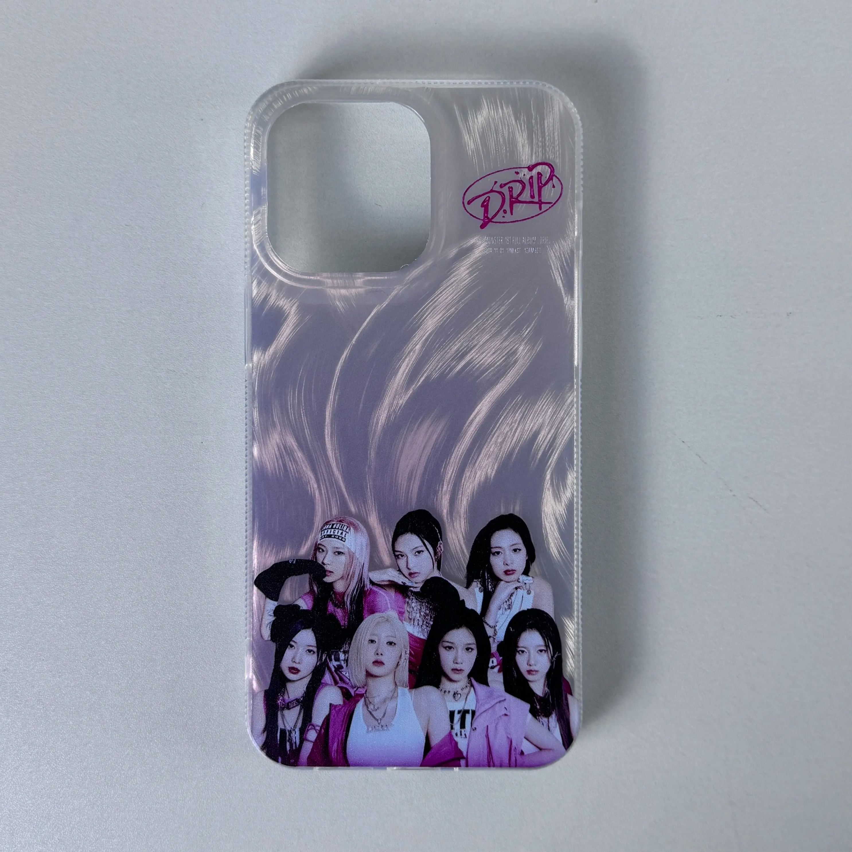 フェザーテクスチャーレーザーグラデーションスマートフォンケース【BABYMONSTER/DRIP】