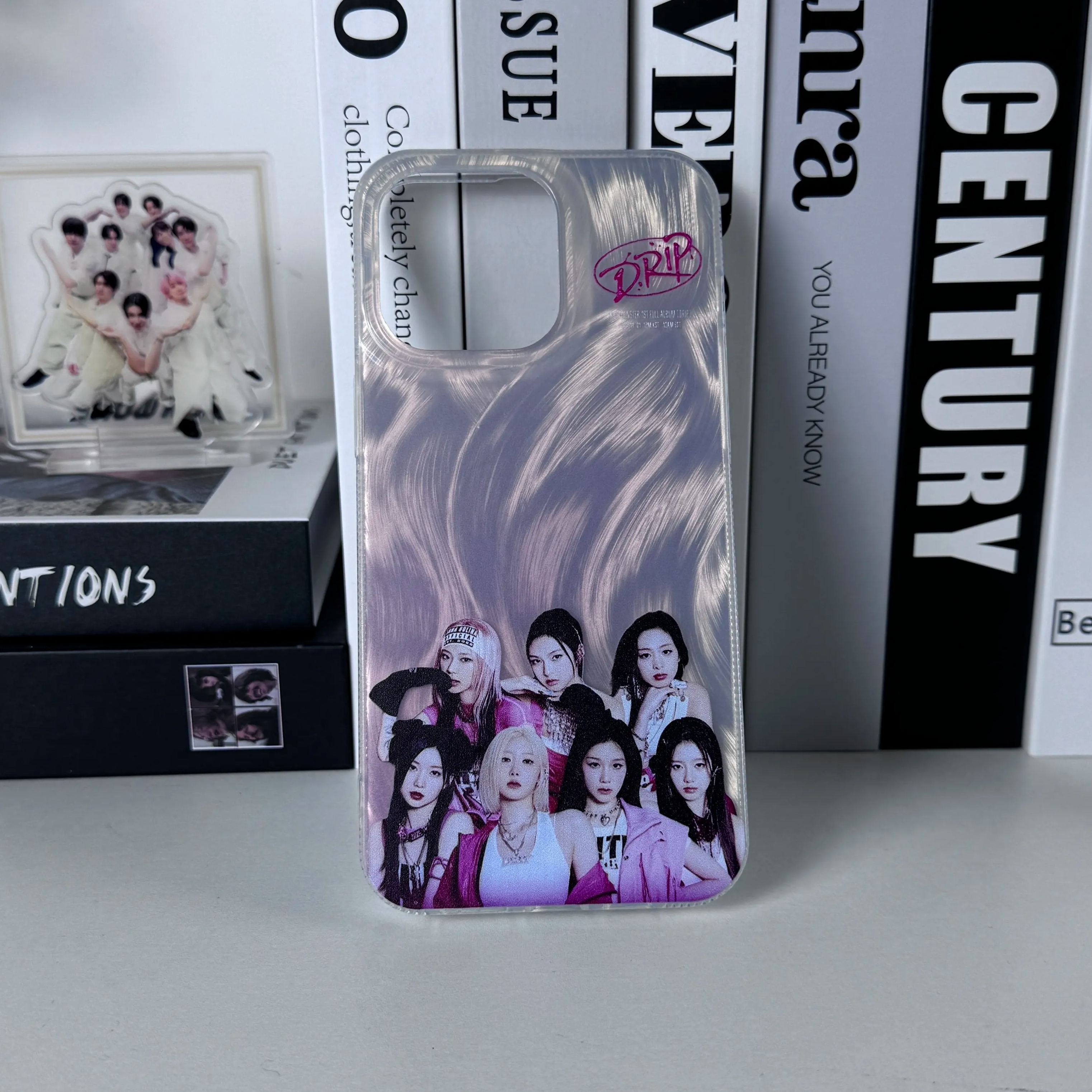 フェザーテクスチャーレーザーグラデーションスマートフォンケース【BABYMONSTER/DRIP】