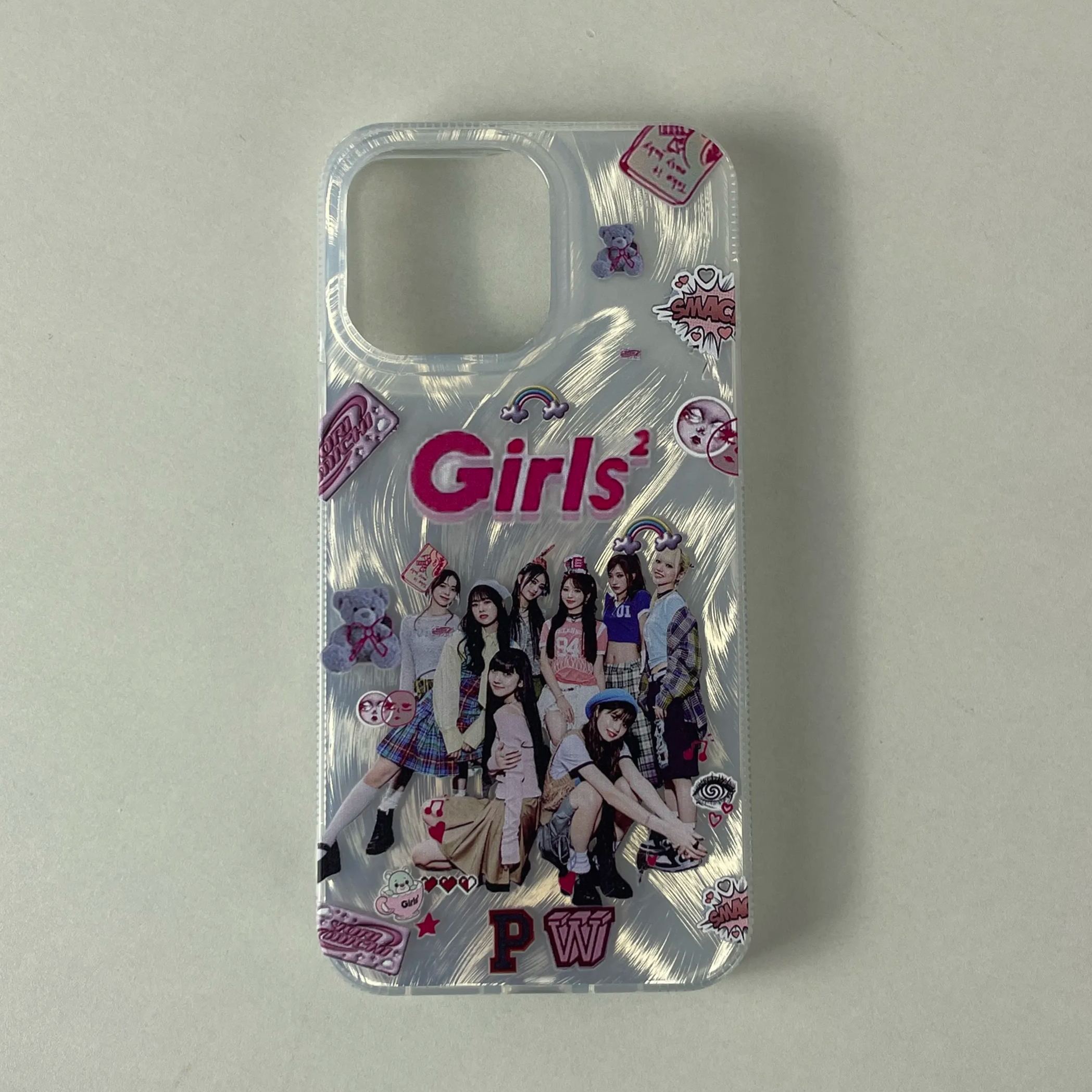 フェザーテクスチャーレーザーグラデーションスマートフォンケース【Girls2/寄り道 -Take it easy baby】