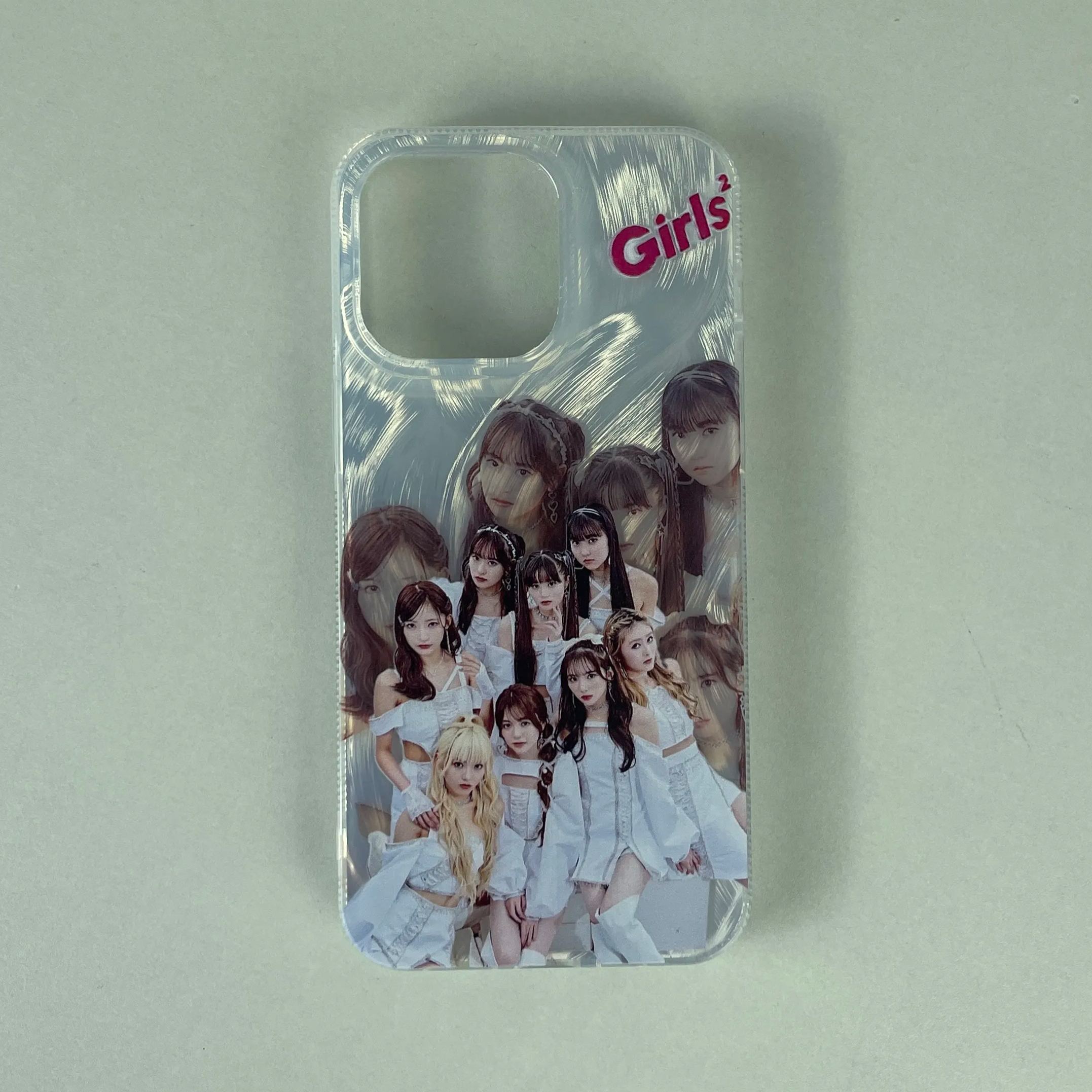 フェザーテクスチャーレーザーグラデーションスマートフォンケース-B【Girls2/寄り道 -Take it easy baby】