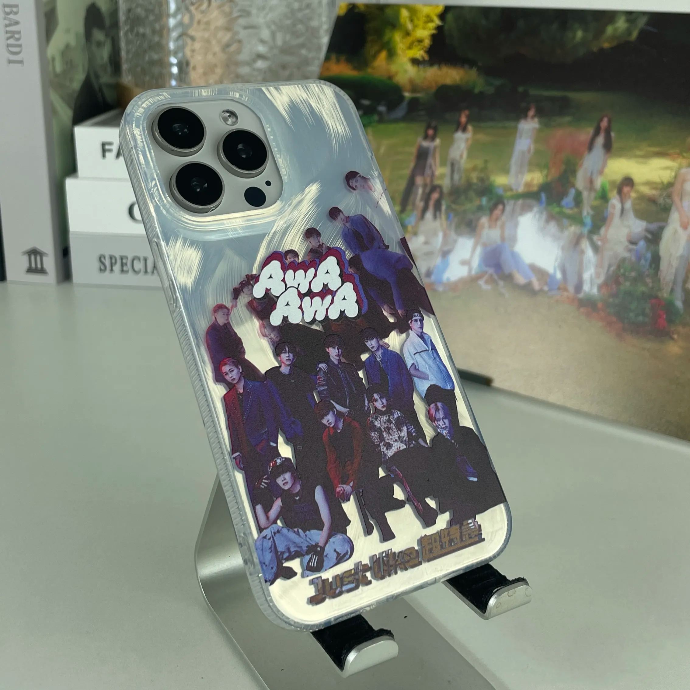 フェザーテクスチャーレーザーグラデーションスマートフォンケース【超特急/AwA AwA】