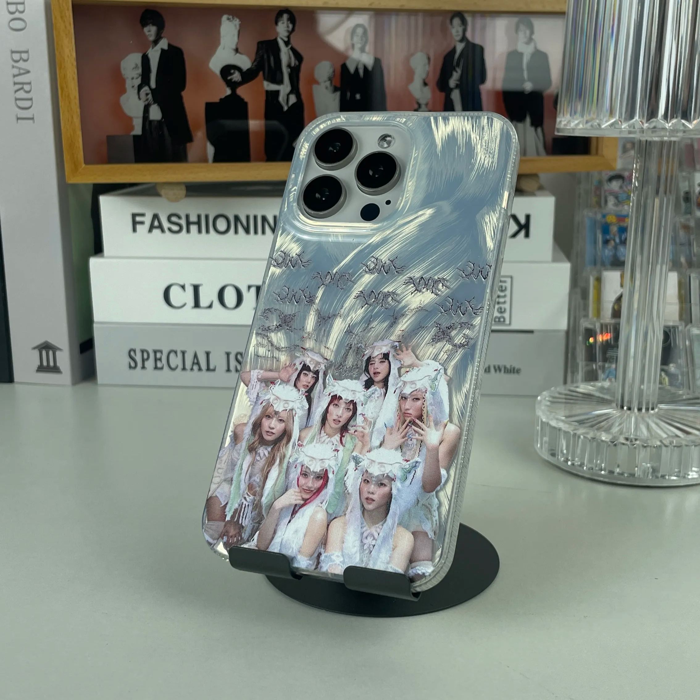 フェザーテクスチャーレーザーグラデーションスマートフォンケース【XG/AWE】