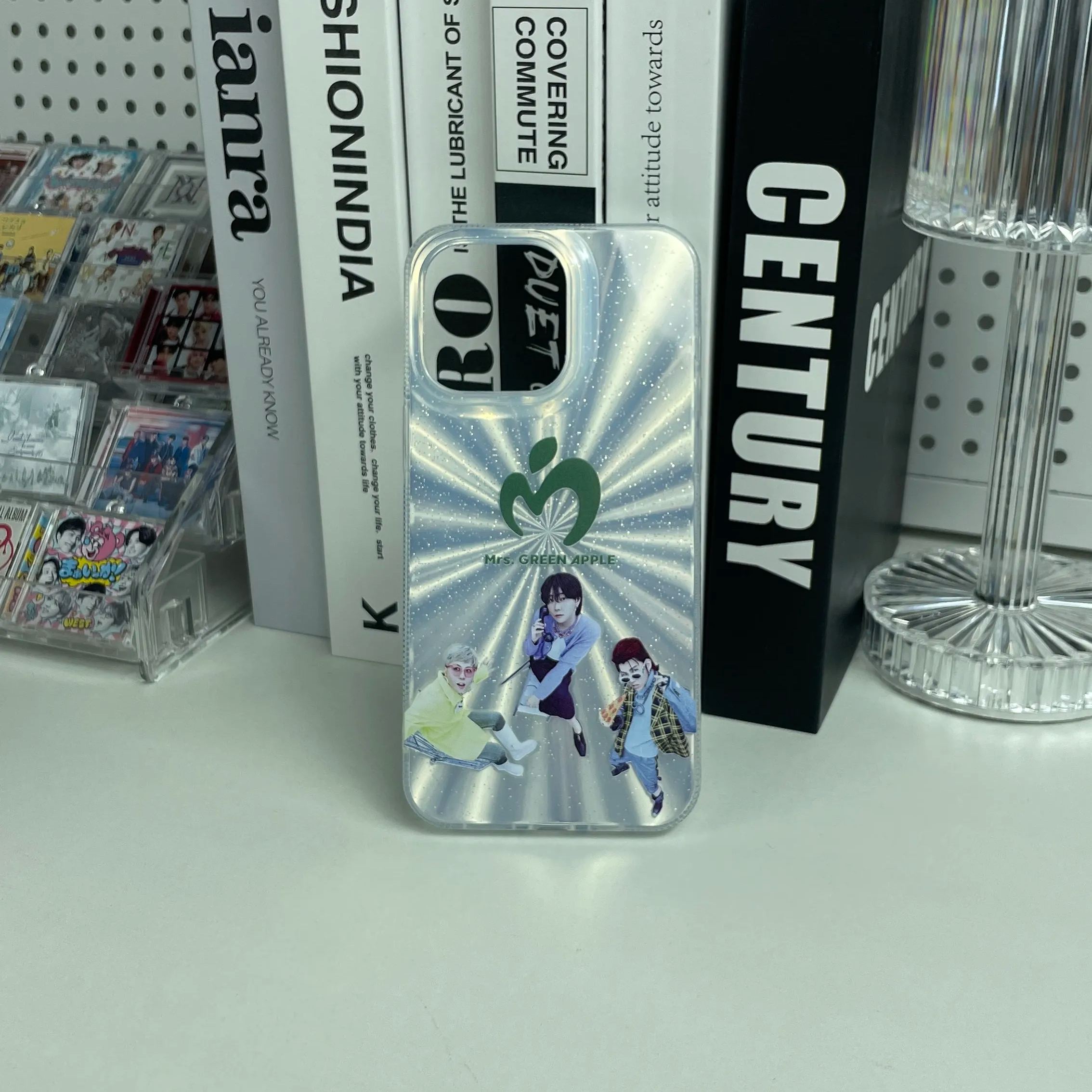 オーロラレーザーグラデーションスマートフォンケース【MrsGREENAPPLE/ライラックLilac】