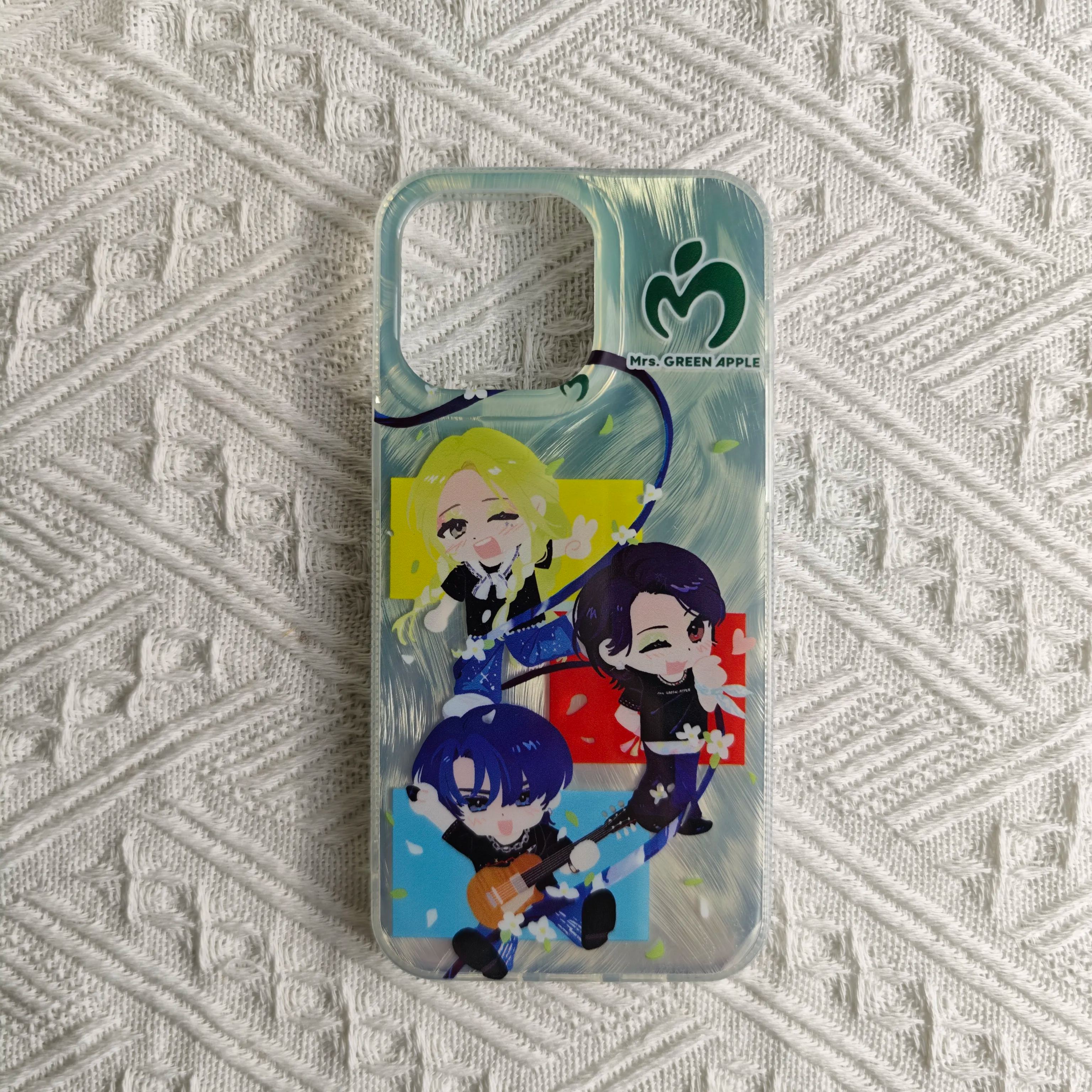 フェザーテクスチャーレーザーグラデーションスマートフォンケース【MrsGreenApple】