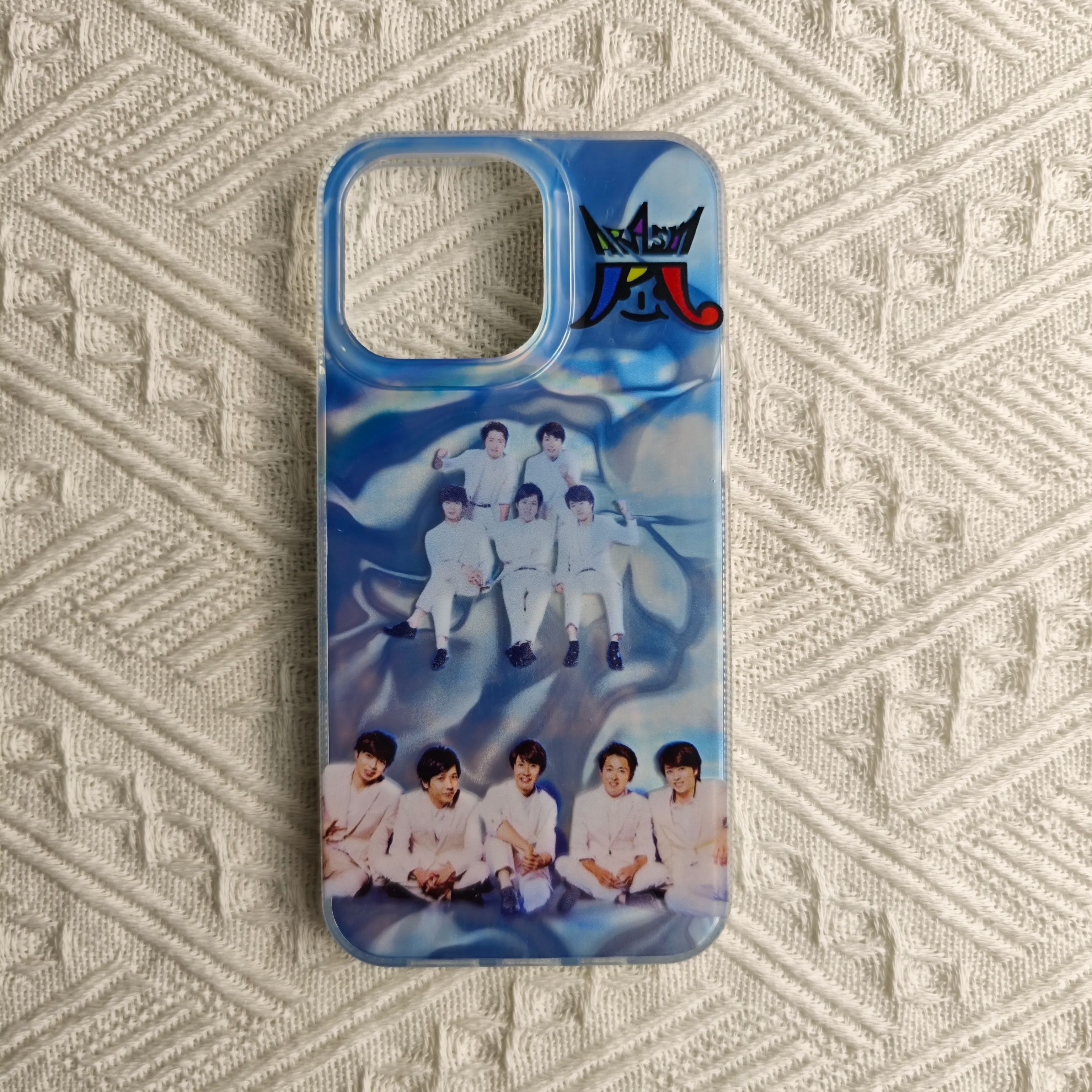 フェザーテクスチャーレーザーグラデーションスマートフォンケース【嵐 ARASHI】
