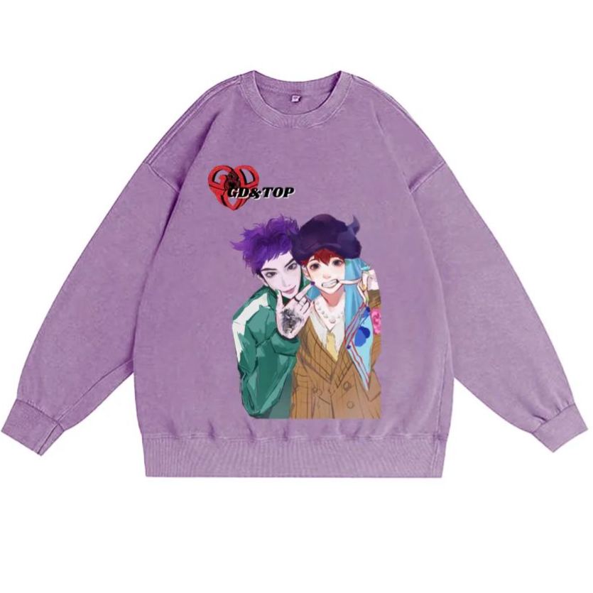 厚手エイジング加工Tシャツ・長袖スウェット【G-DRAGON&T.O.P】