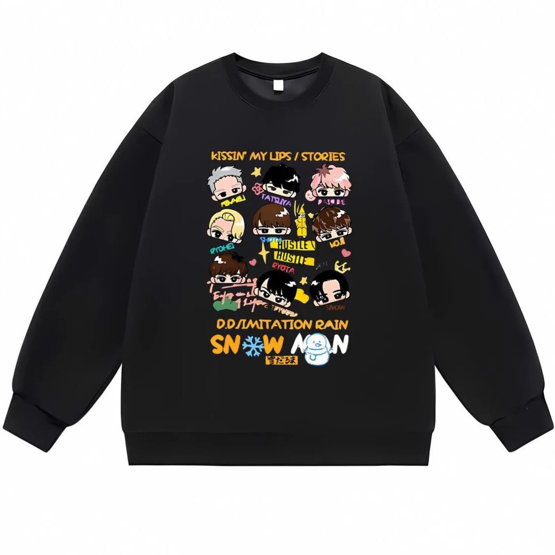 厚手エイジング加工Tシャツ・長袖スウェット【SnowMan】-B