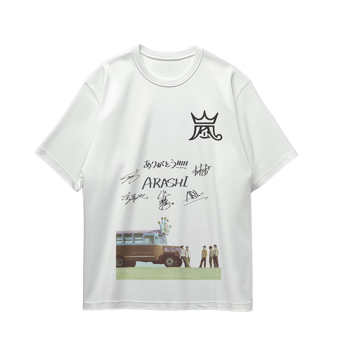 コットン プリント 応援Tシャツ【嵐ARASHI/FIVE】