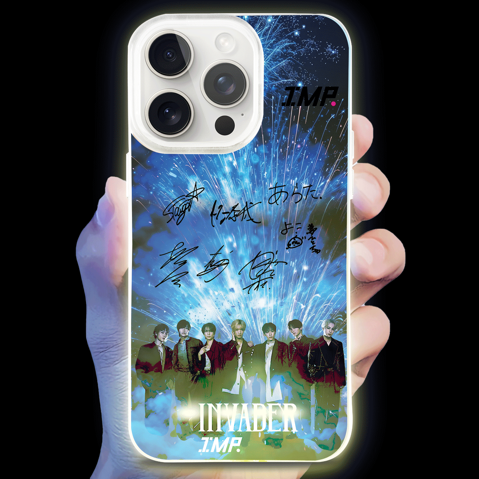 ボトム発光デザイン スマホケース【IMP./INVADER】