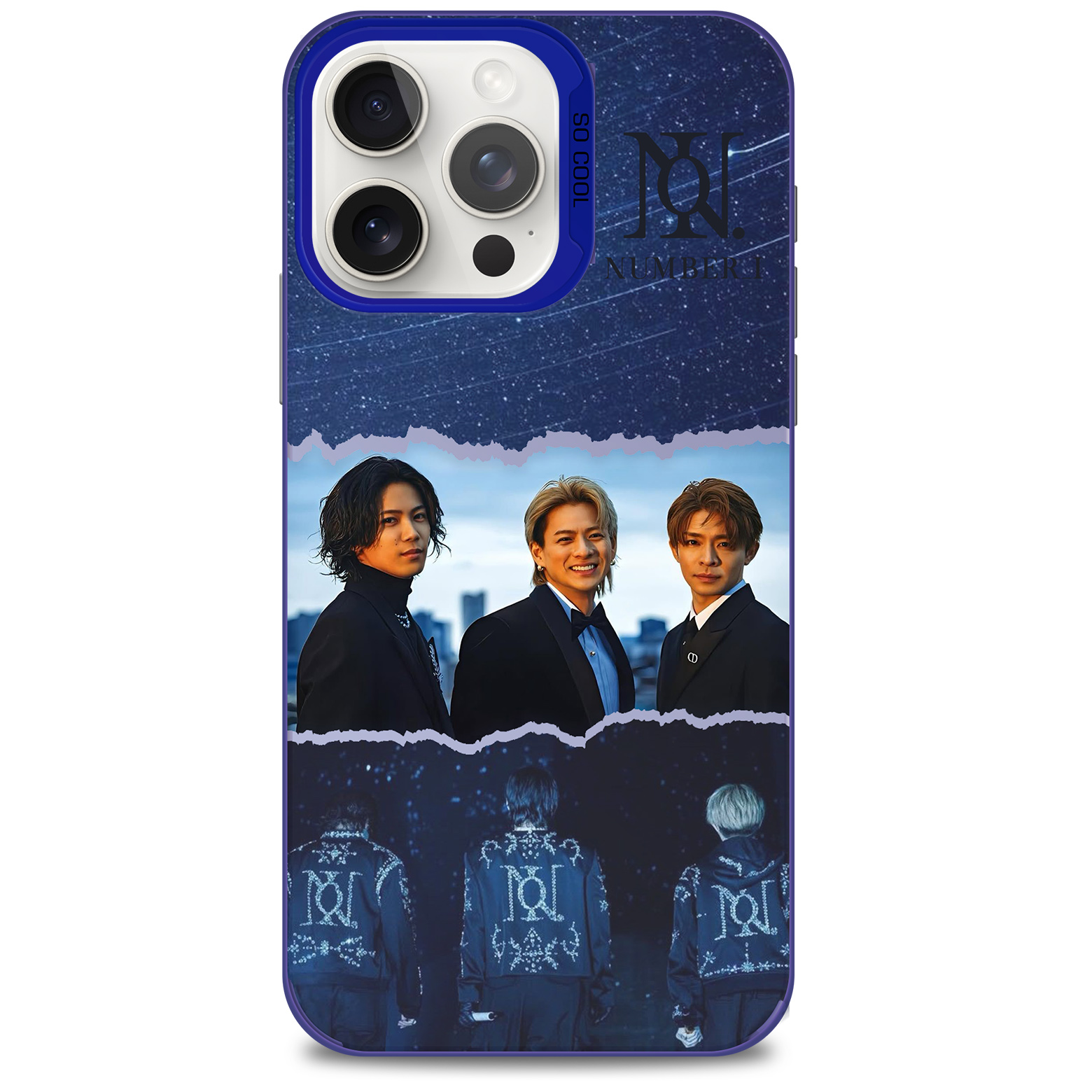 レーザーグラデーションスマートフォンケース-青【Number-i/Numbers Ur Zone】