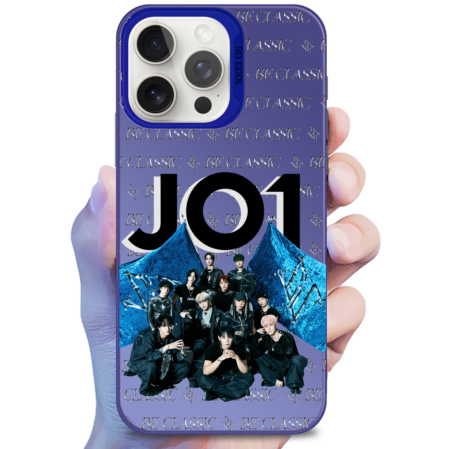 レーザーグラデーションスマートフォンケース-青【JO1/BE CLASSIC】