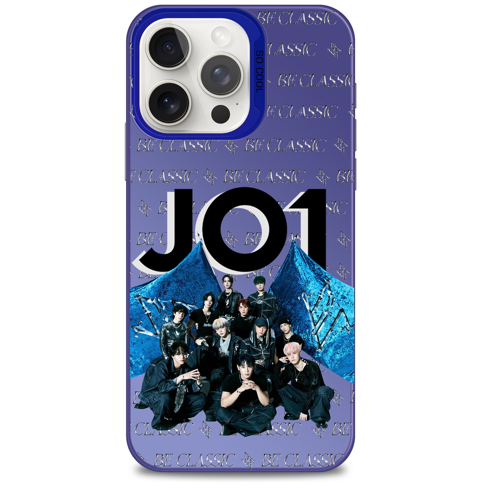 レーザーグラデーションスマートフォンケース-青【JO1/BE CLASSIC】