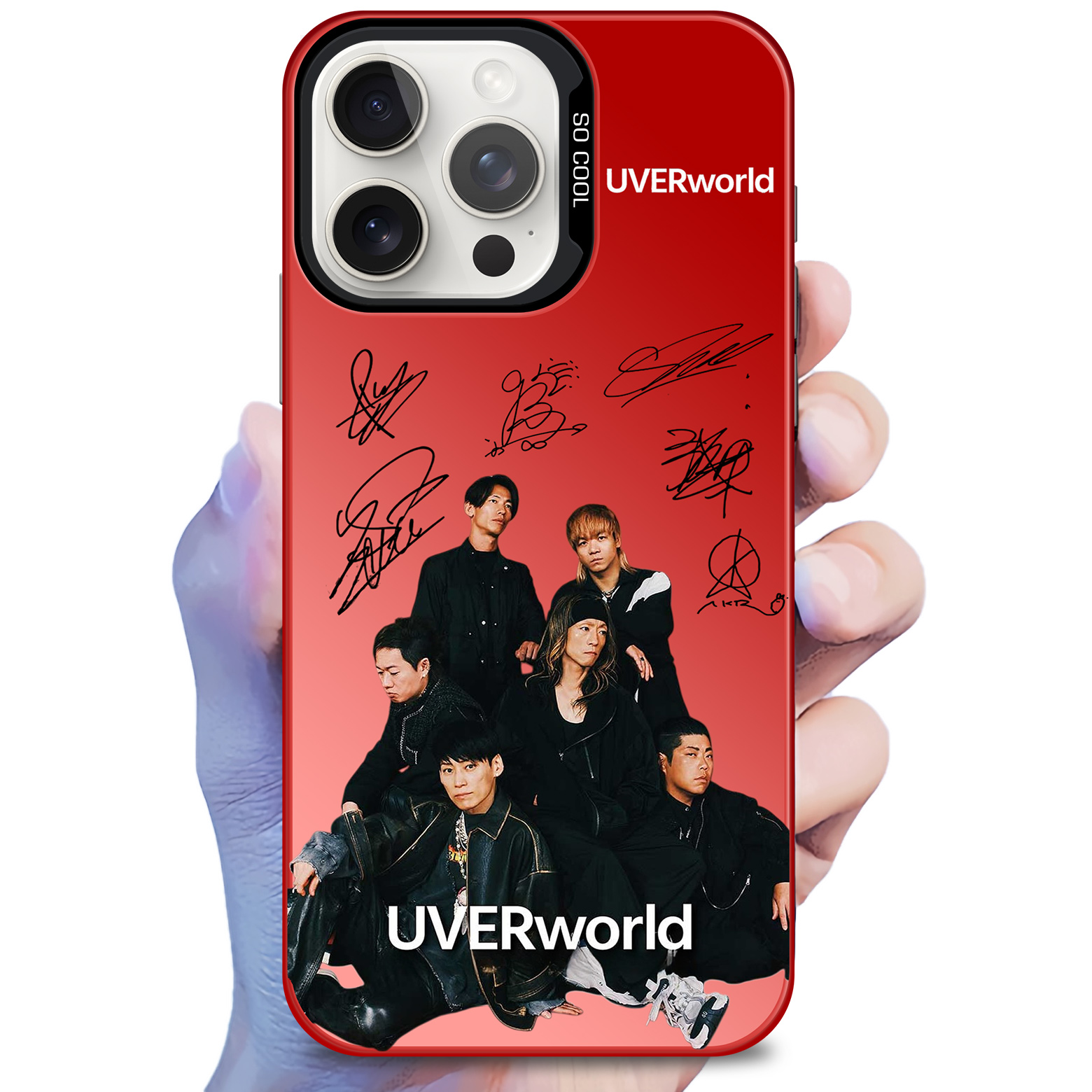 ミラースマホケース-赤【UVERworld】