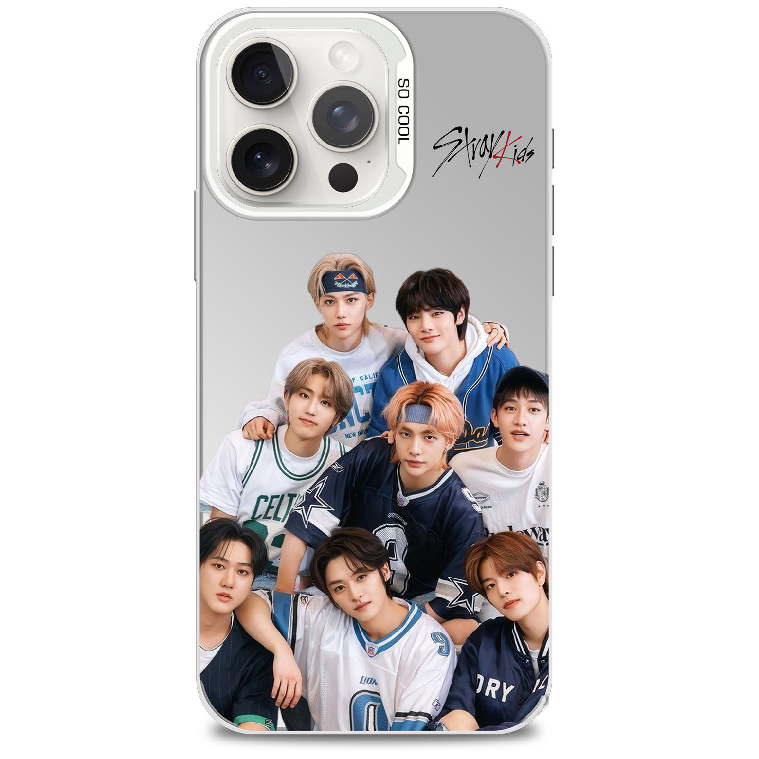 レーザーグラデーションスマートフォンケース-銀【Stray Kids】-YITOTO™推し活がもっと楽しくなる