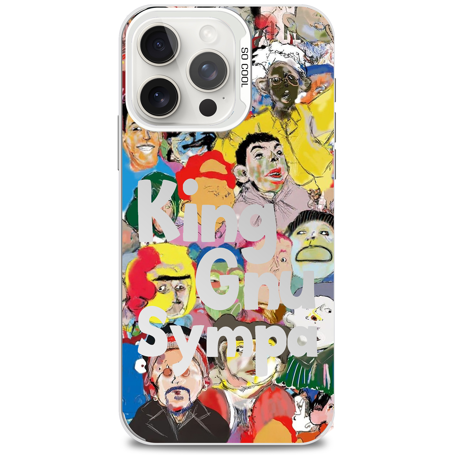 レーザーグラデーションスマートフォンケース-銀【KING GNU】-YITOTO™推し活がもっと楽しくなる