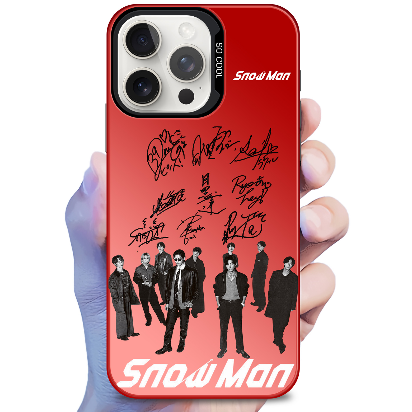 ミラースマホケース-赤【Snow Man/VOGUE】