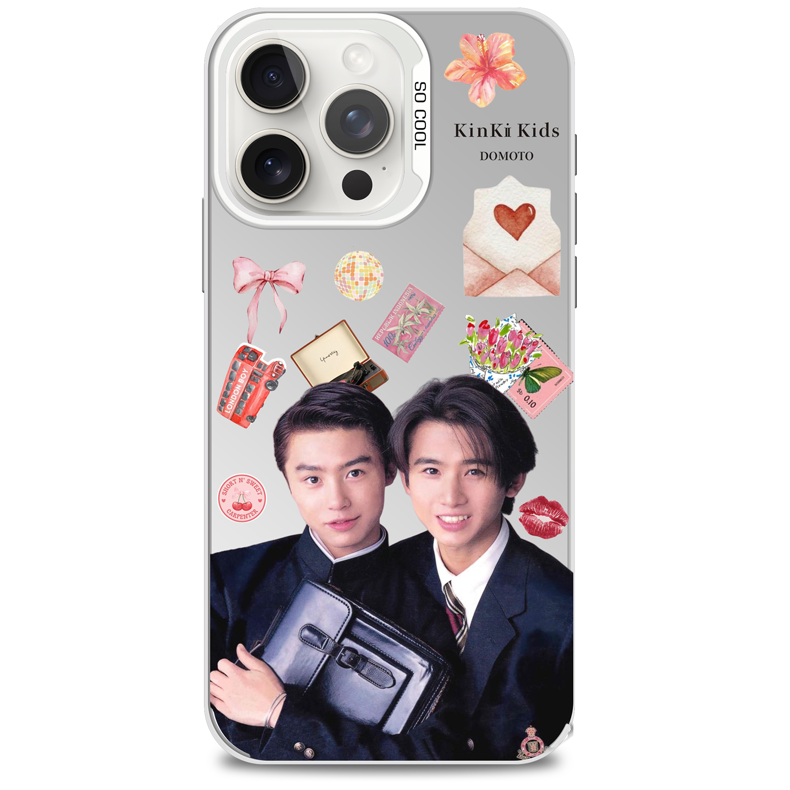 レーザーグラデーションスマートフォンケース-銀【KINKIKIDS/DOMOTO】-YITOTO™推し活がもっと楽しくなる