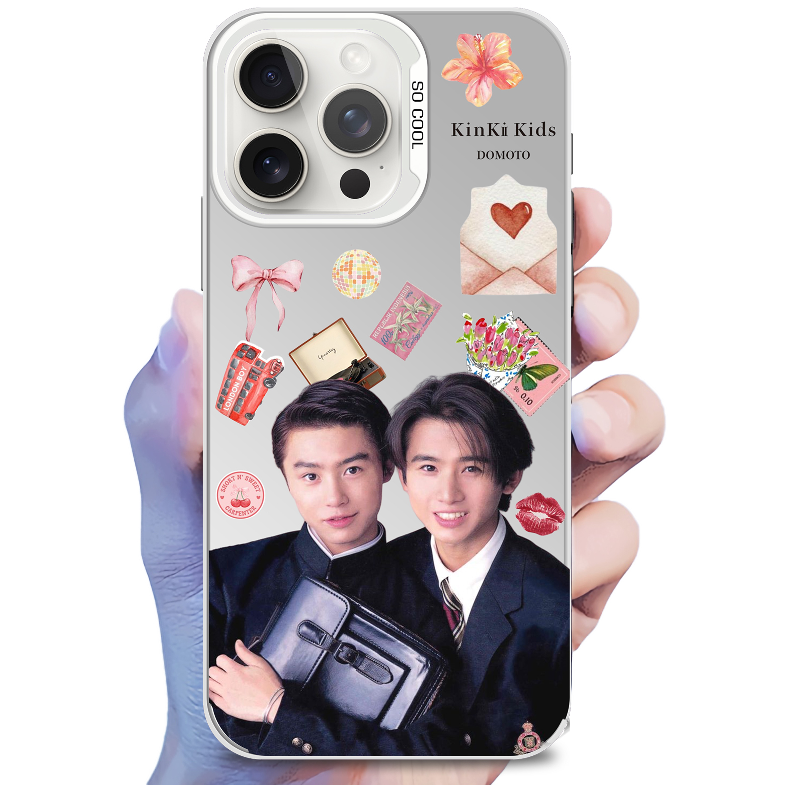 レーザーグラデーションスマートフォンケース-銀【KINKIKIDS/DOMOTO】-YITOTO™推し活がもっと楽しくなる