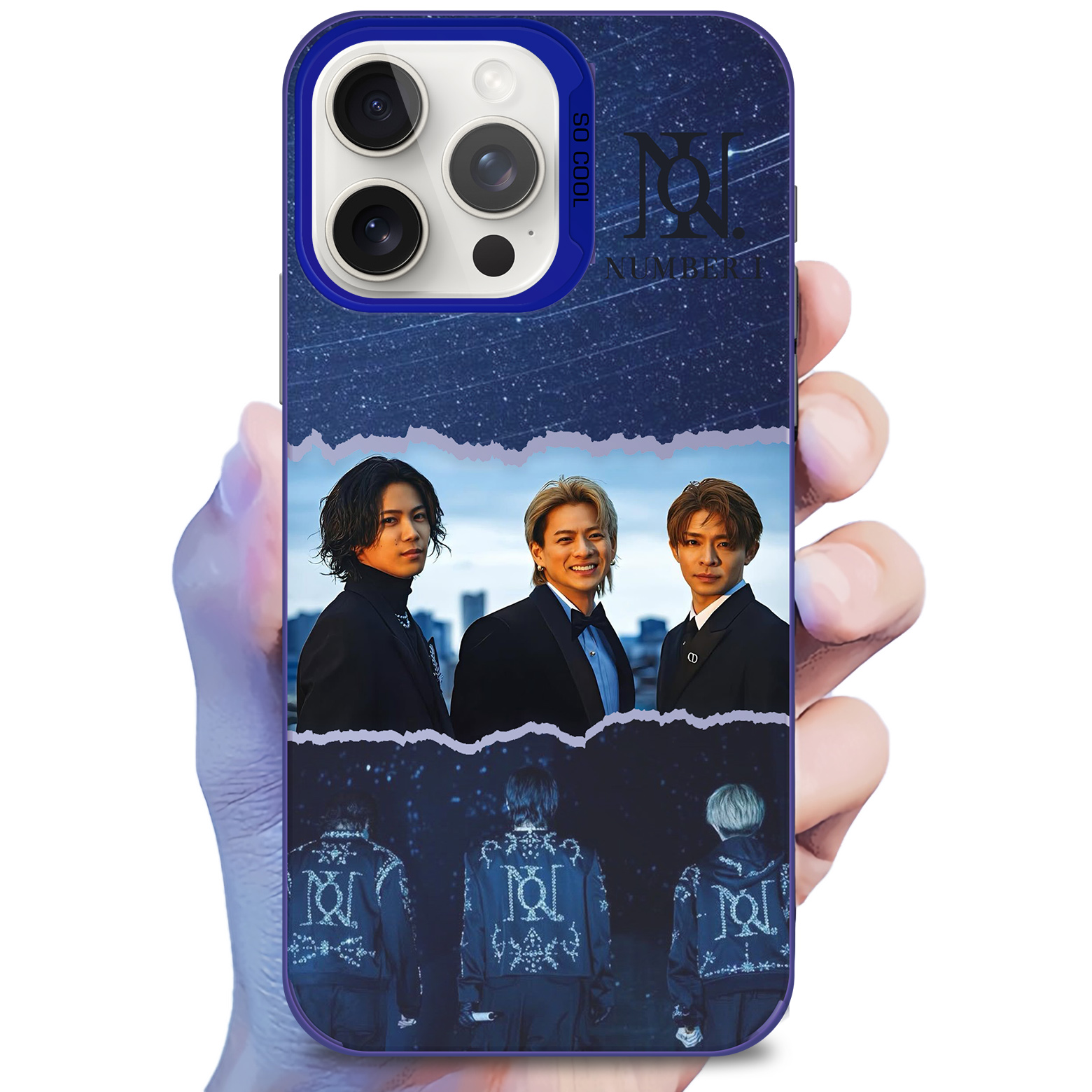 レーザーグラデーションスマートフォンケース-青【Number-i/Numbers Ur Zone】